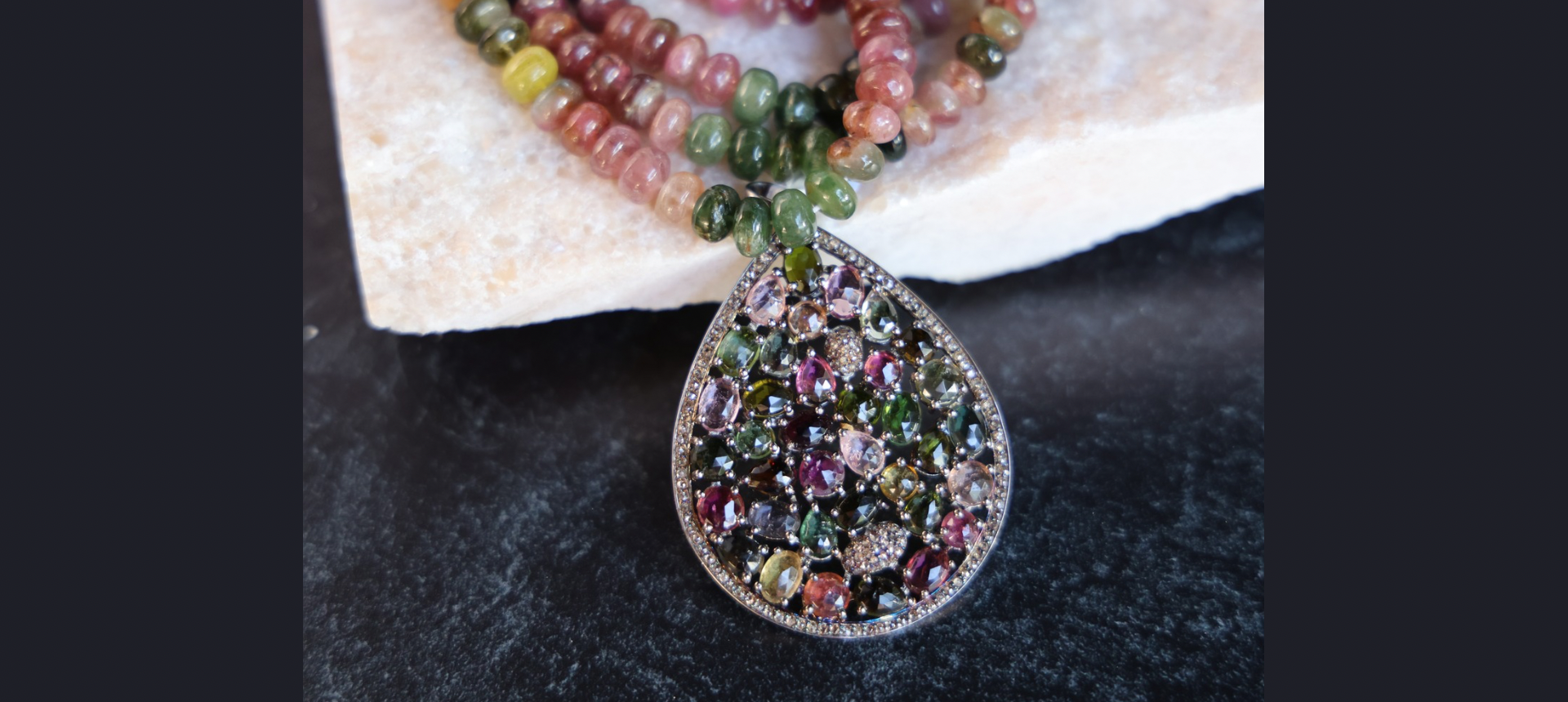 Handcrafted tourmaline jewelry in sterling silver and 14k gold by Ulka Rocks