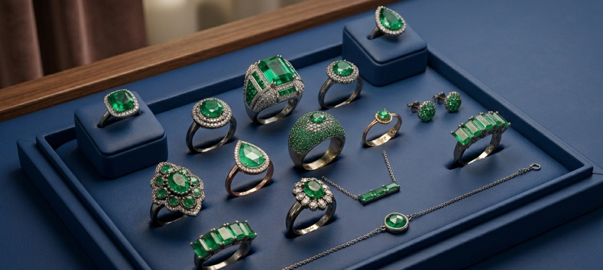 Handcrafted emerald jewelry in sterling silver and 14k gold by Ulka Rocks