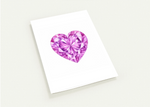 Kunzite Heart Greeting Cards, Pack of 10 | Ulka Rocks