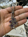 Wholesale Show Special - Amethyst with Sterling Silver Pedals Flower Set