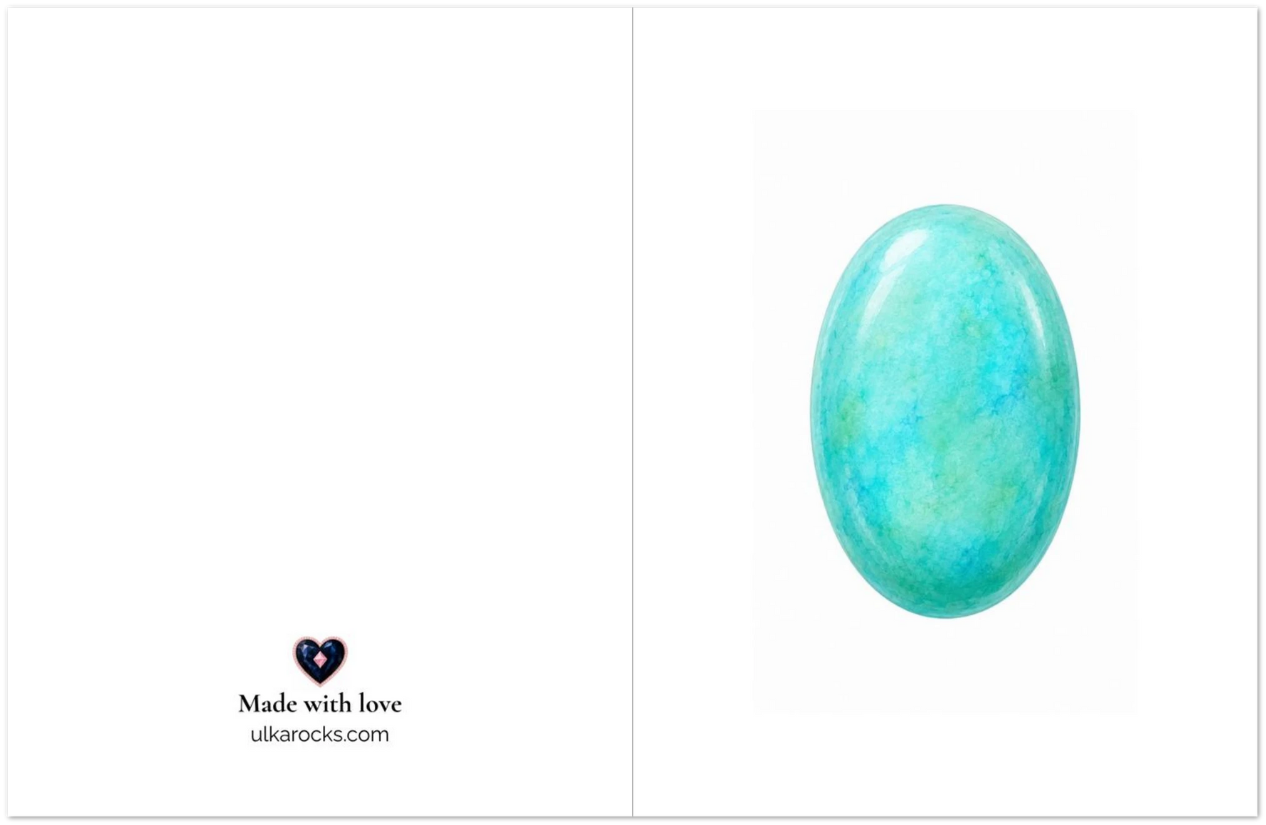 Turquoise Birthstone Greeting Cards, Pack of 10 | Ulka Rocks