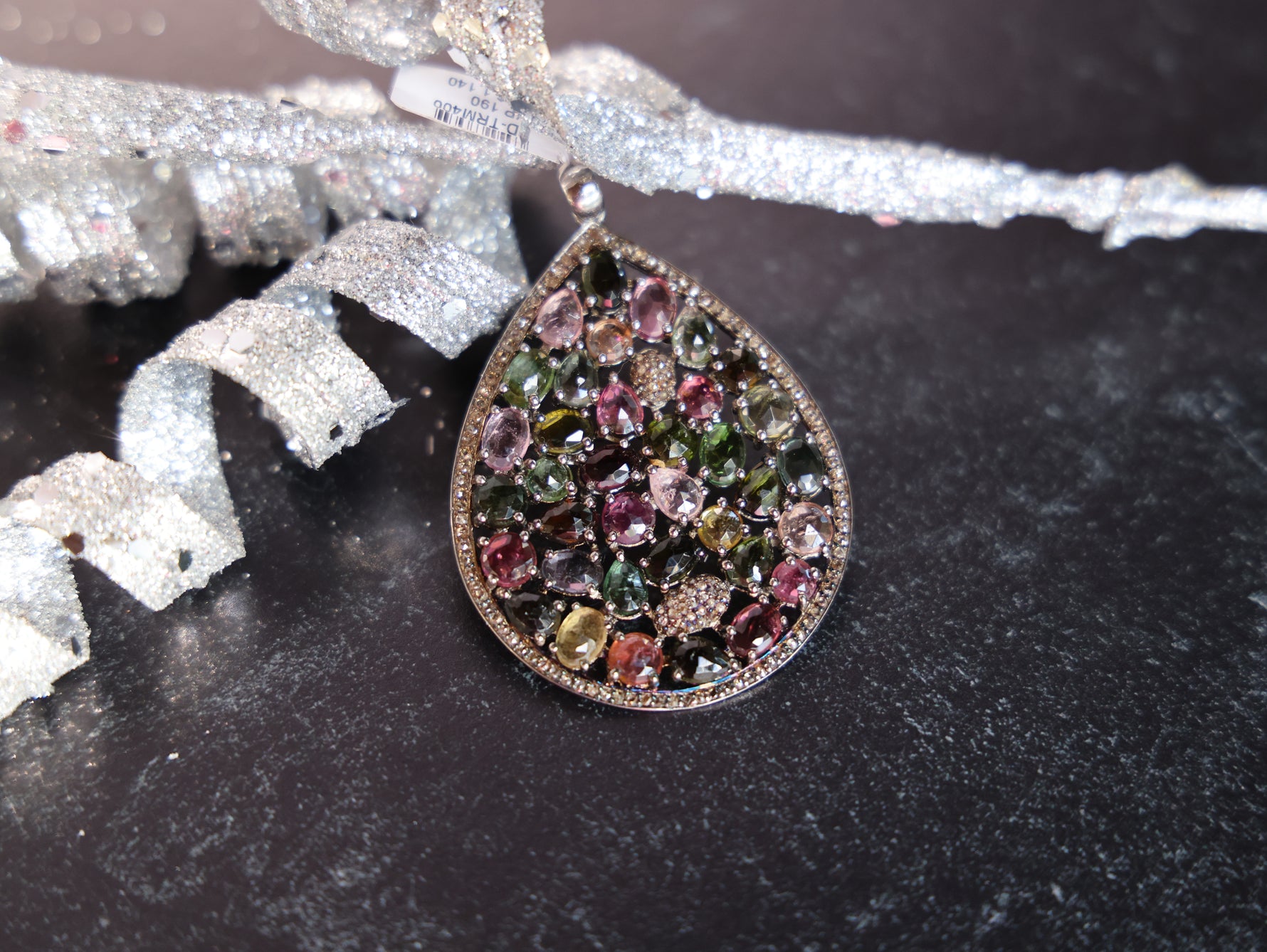 Pink Tourmaline and Diamond Pendant | Ulka Rocks