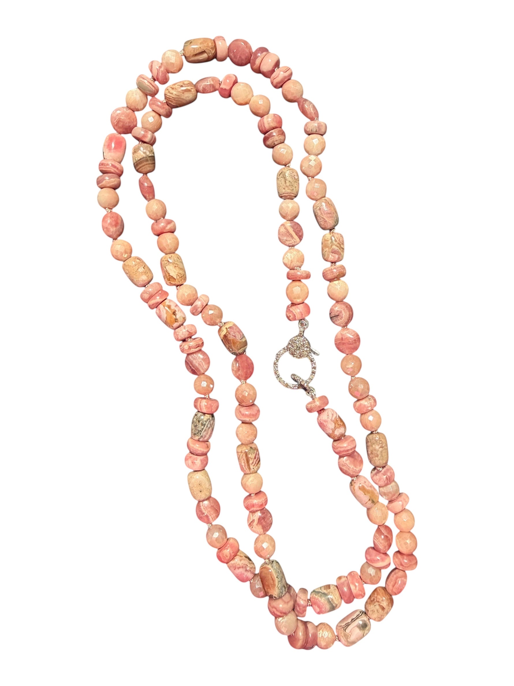 35" Rhodochrosite Necklace | Ulka Rocks