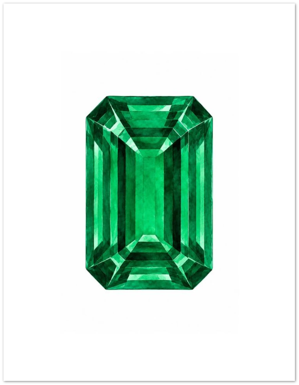 Emerald Birthstone Greeting Cards, Pack of 10 | Ulka Rocks