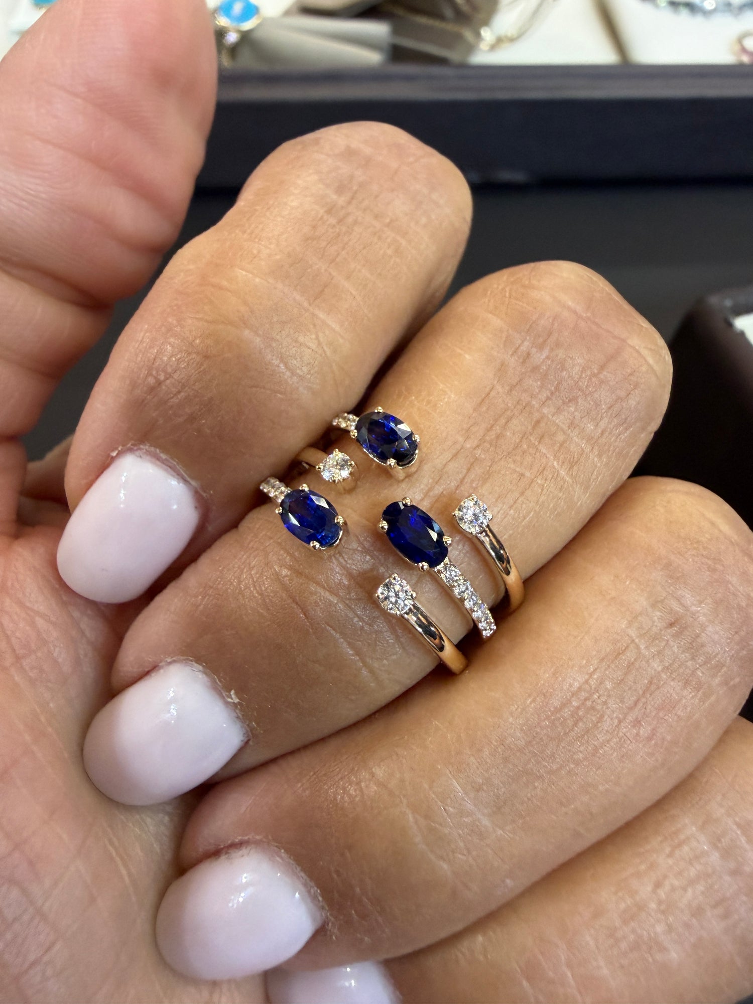 14k Yellow Gold Ring With Sapphire Size 7