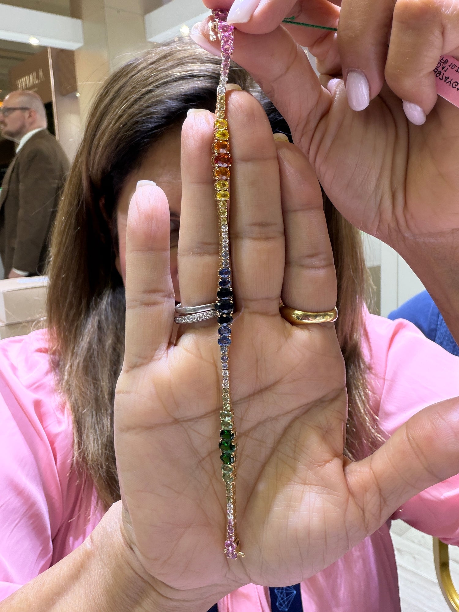 14k Yellow Gold Bracelet With Sapphire