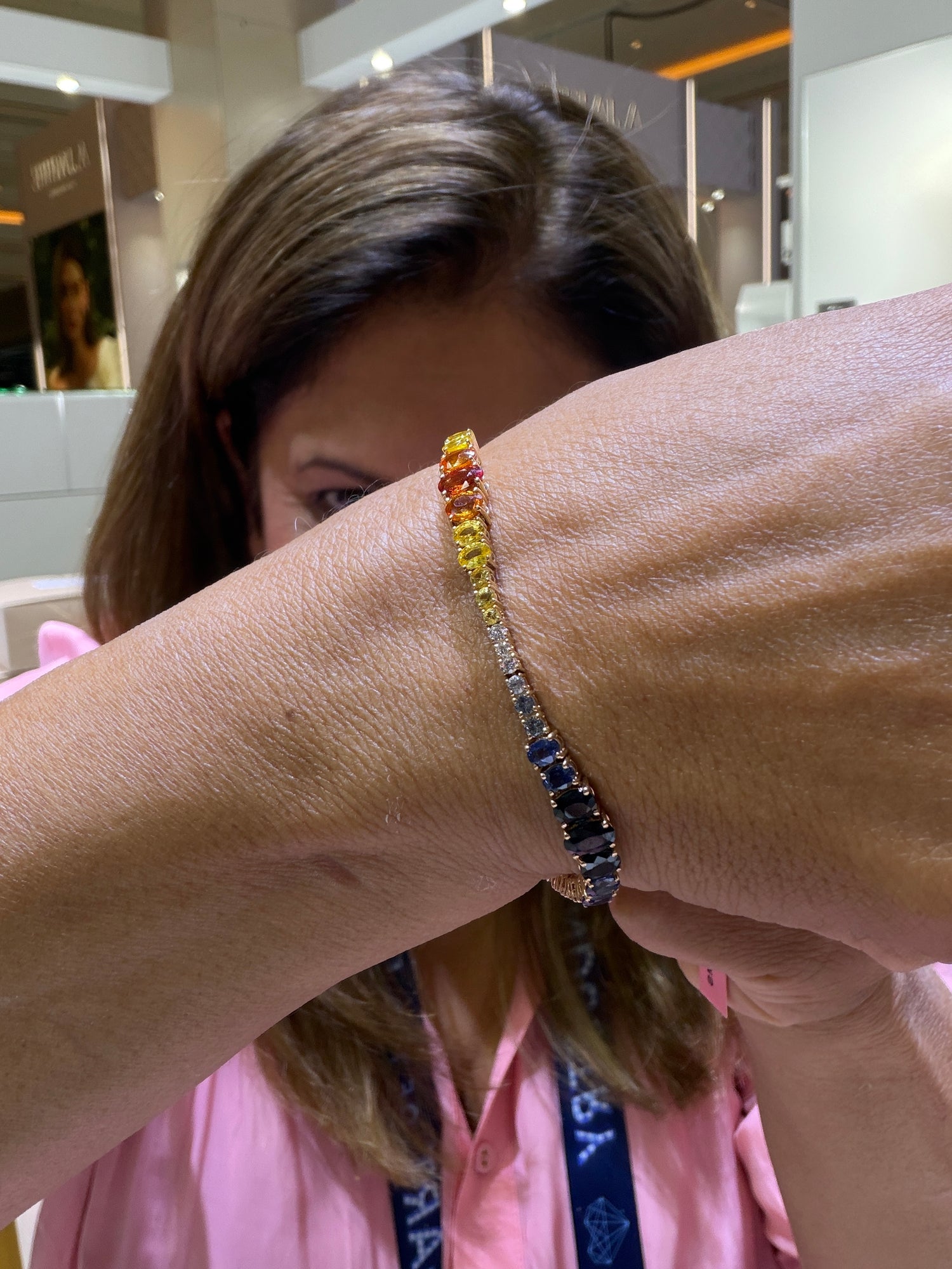 14k Yellow Gold Bracelet With Sapphire
