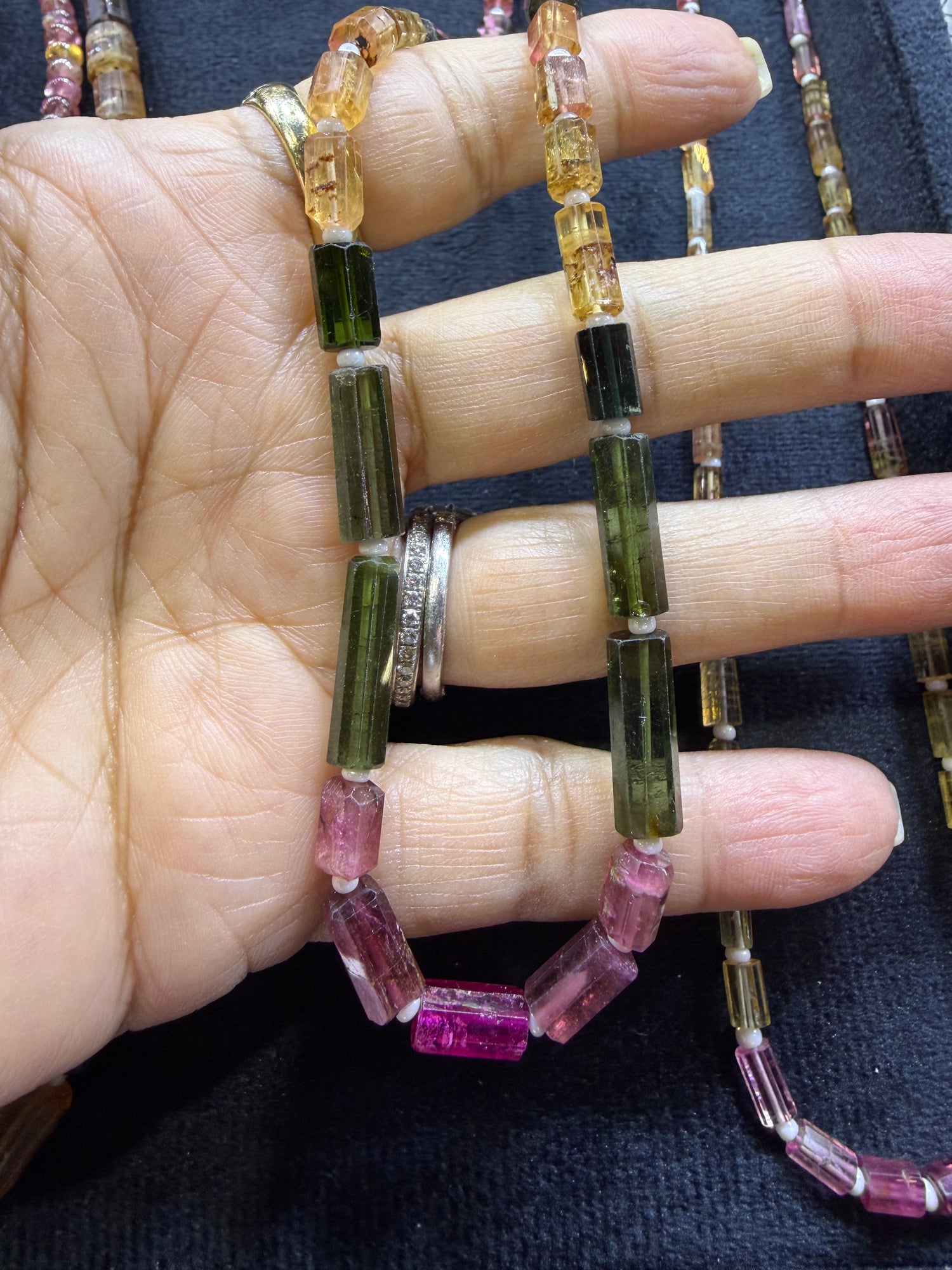 Tourmaline Custom Designed Beaded Necklace