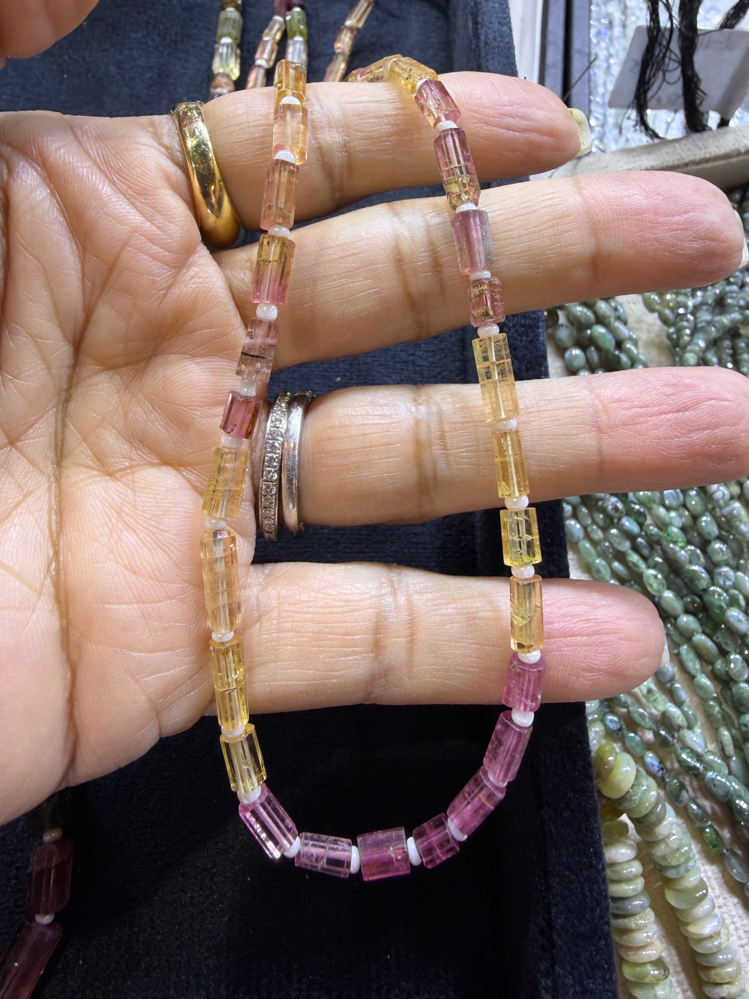 Tourmaline Custom Designed Beaded Necklace
