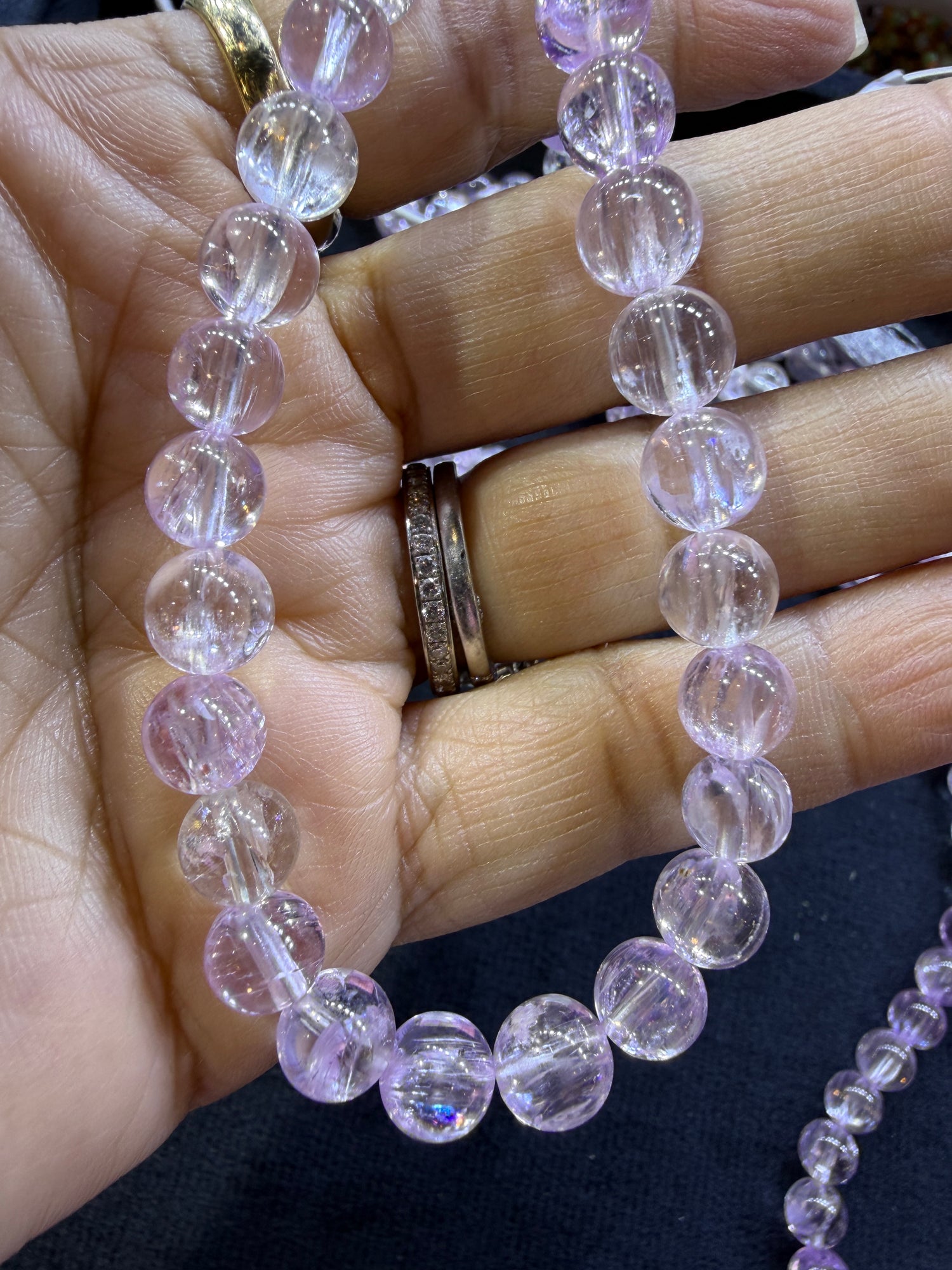 Kunzite Beads 16 inches