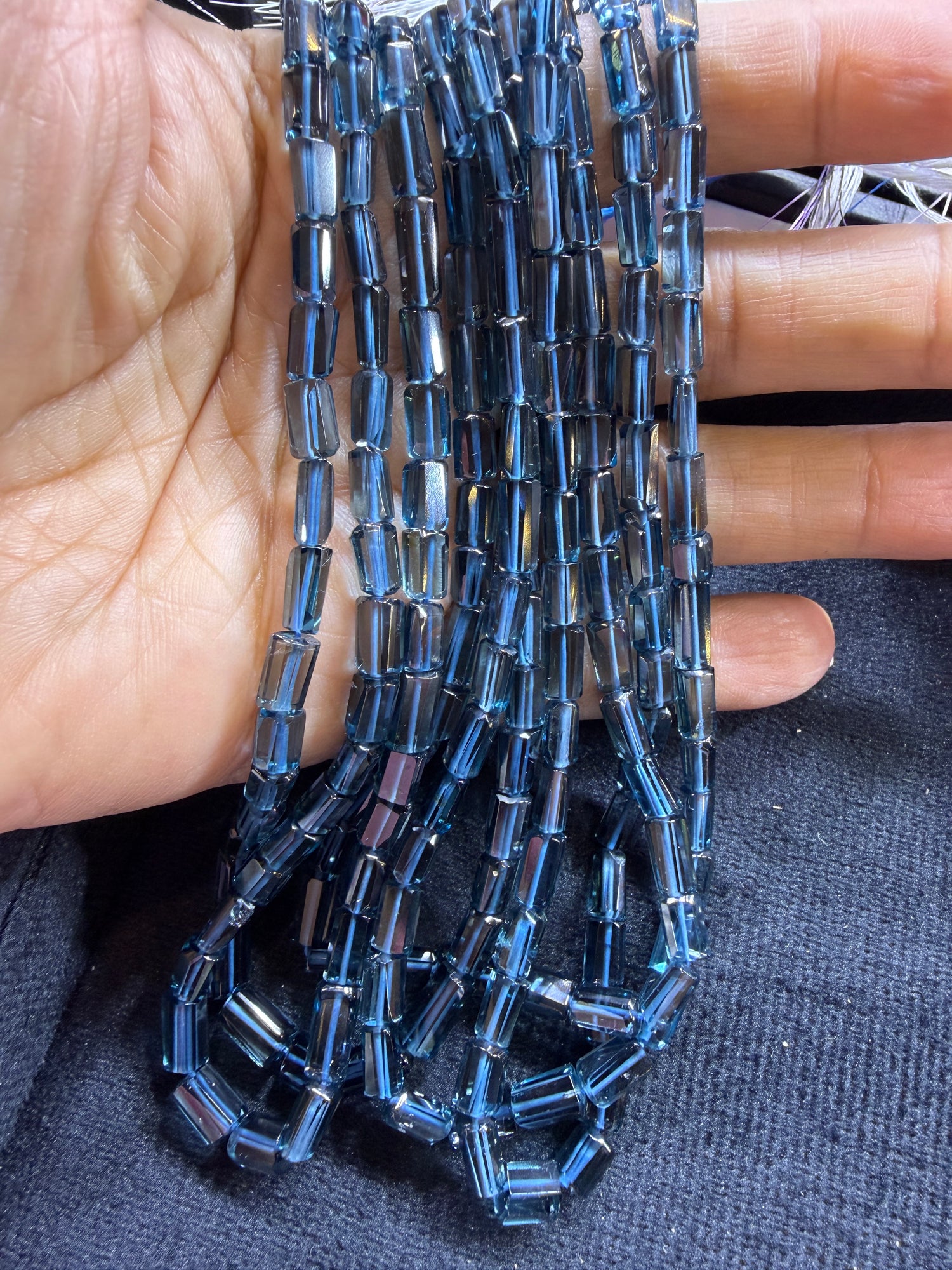 London Blue Topaz Custom Designed Beaded Necklace