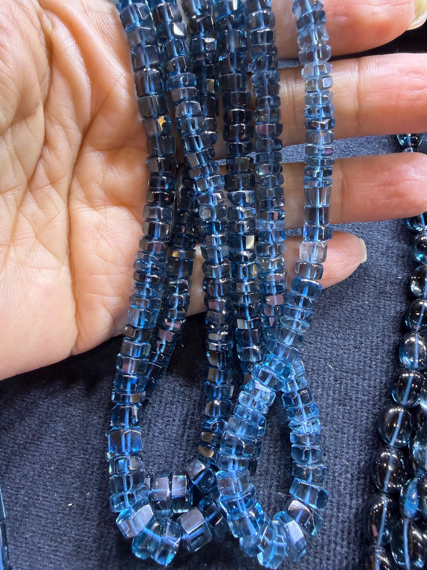 London Blue Topaz Custom Designed Beaded Necklace