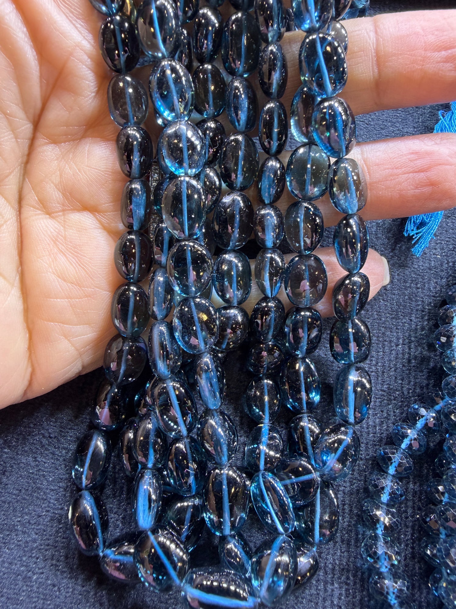 London Blue Topaz Custom Designed Beaded Necklace