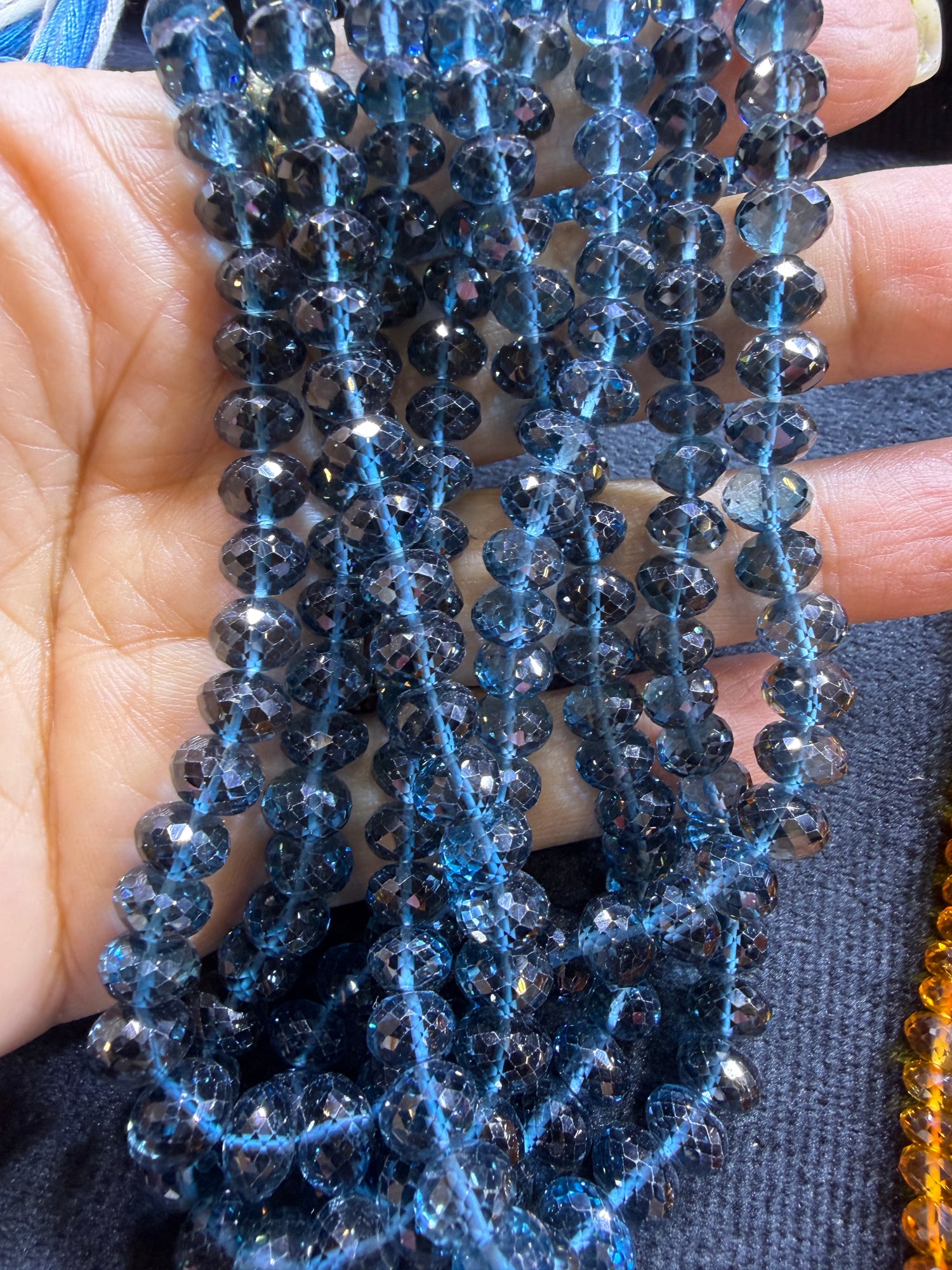 London Blue Topaz Custom Designed Beaded Necklace