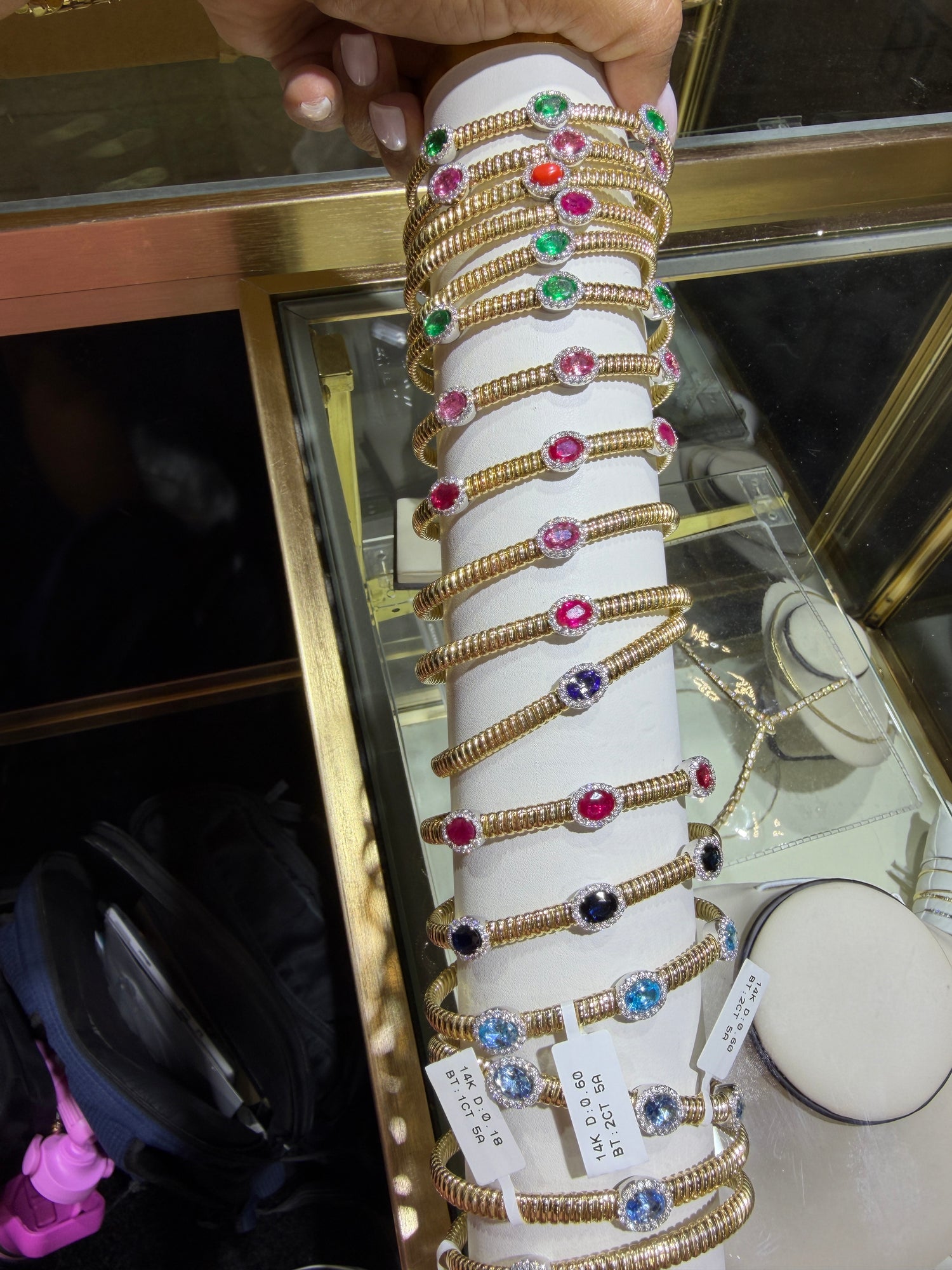 14k Yellow Gold Bracelet With Sapphire
