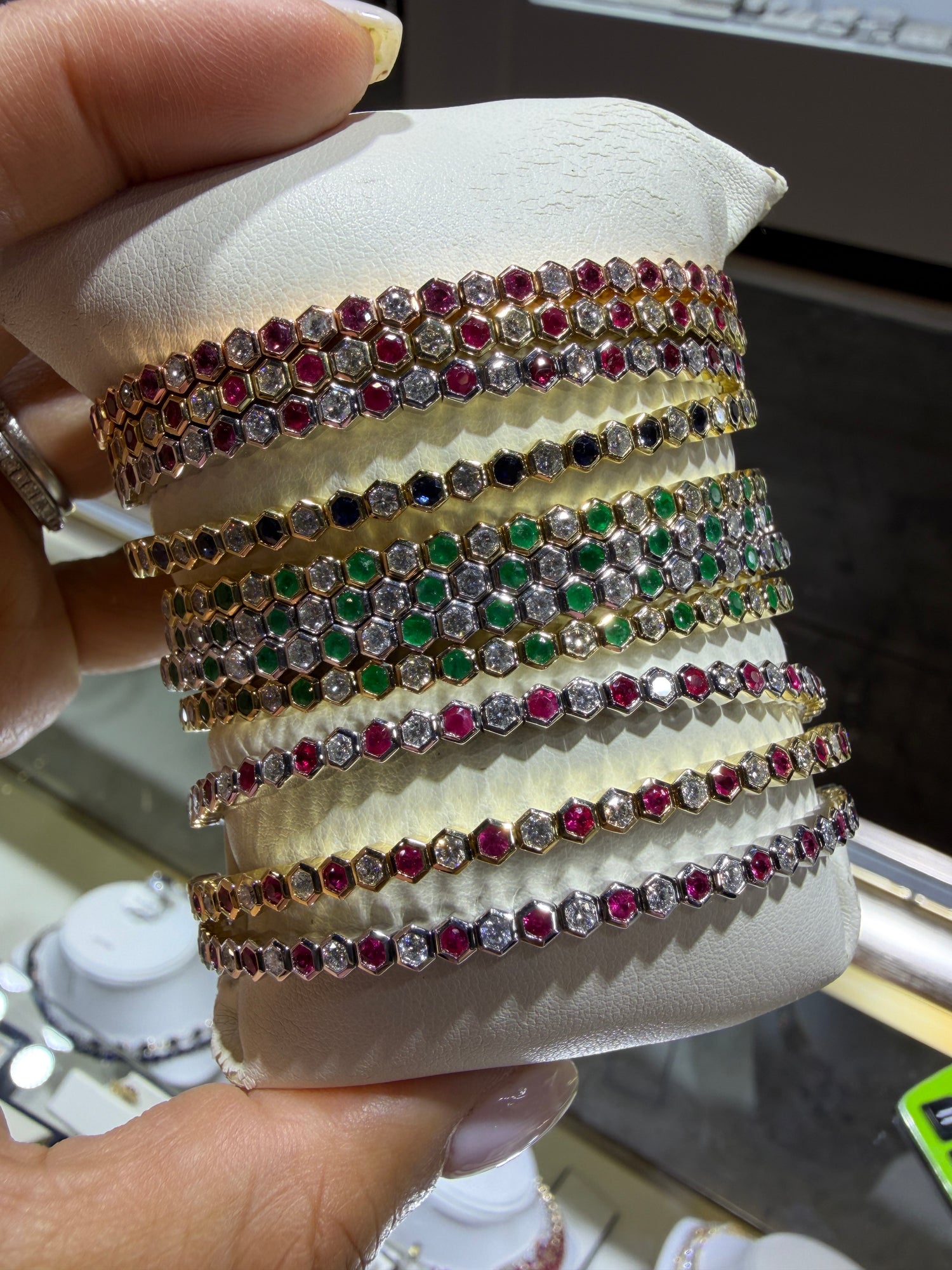 14k Yellow Gold Bracelets With Diamond