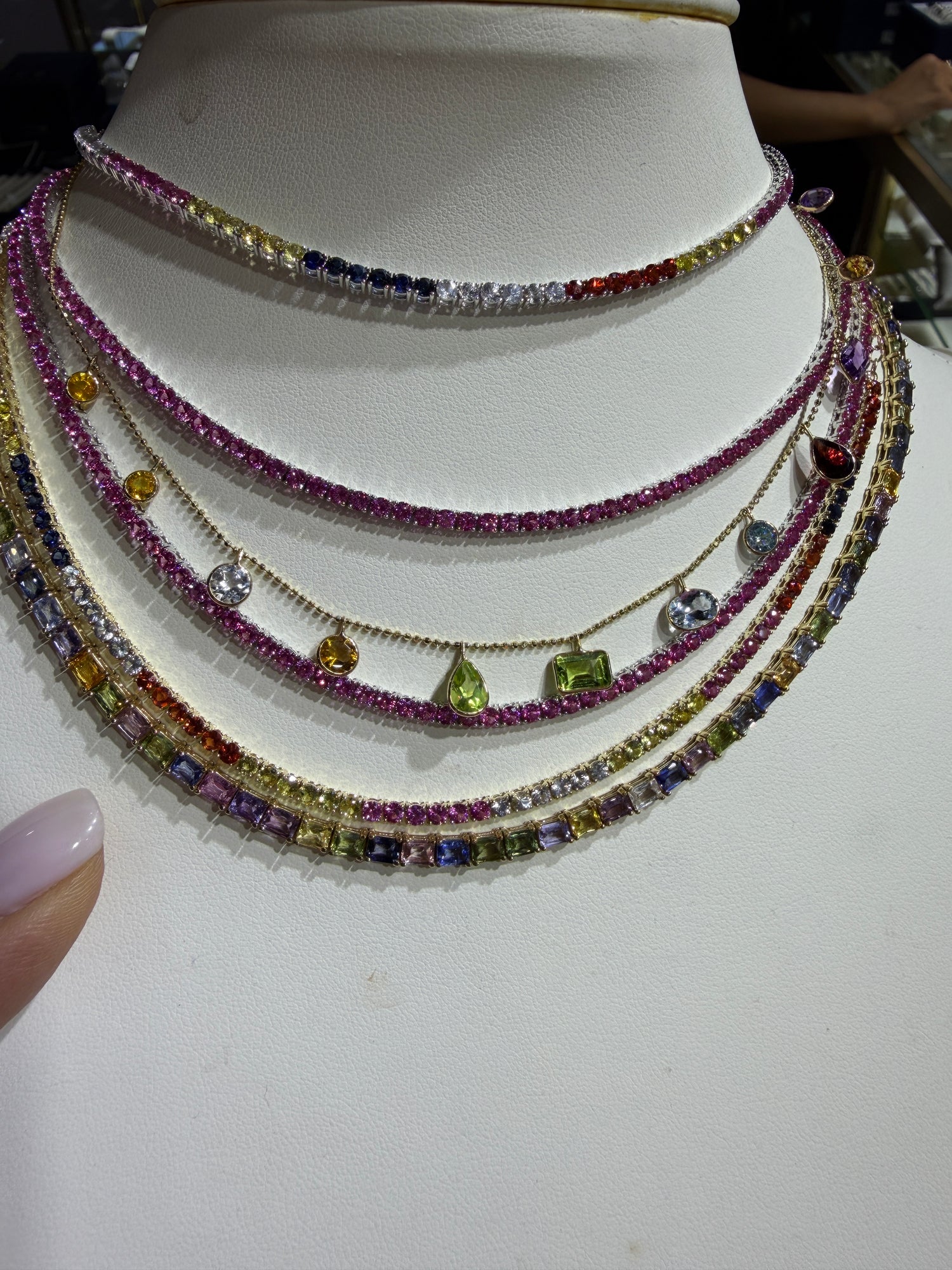 14k Yellow Gold Necklaces With Sapphire