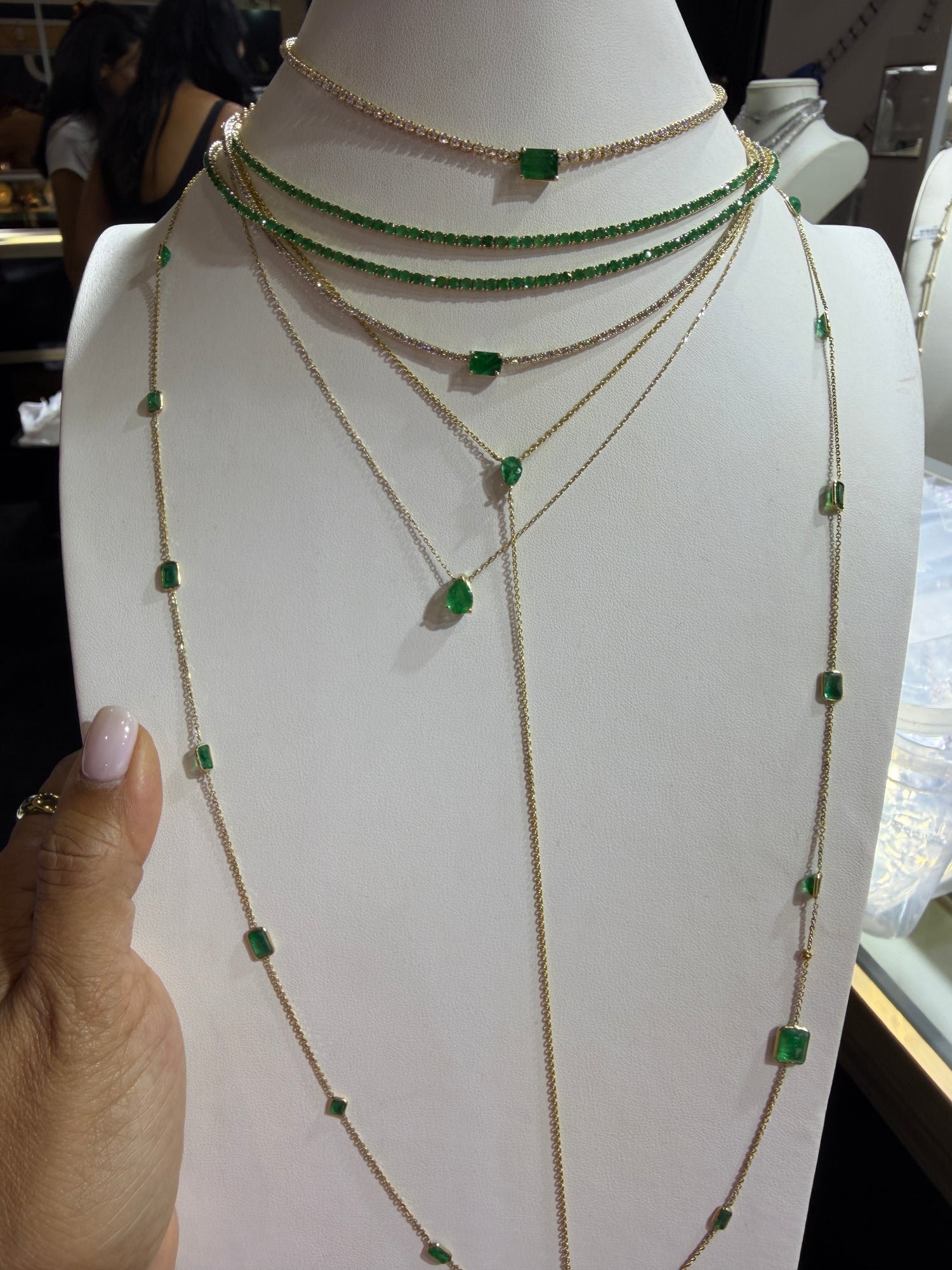 14k Yellow Gold Necklaces With Emerald