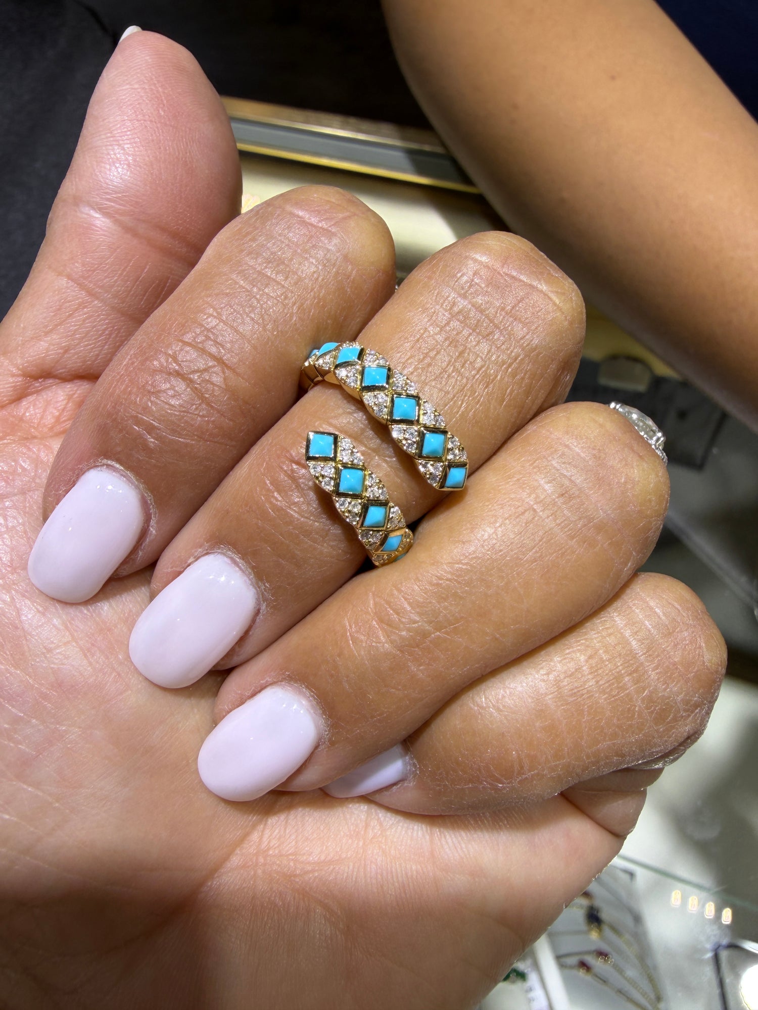 14k Yellow Gold Ring With Turquoise Size 7