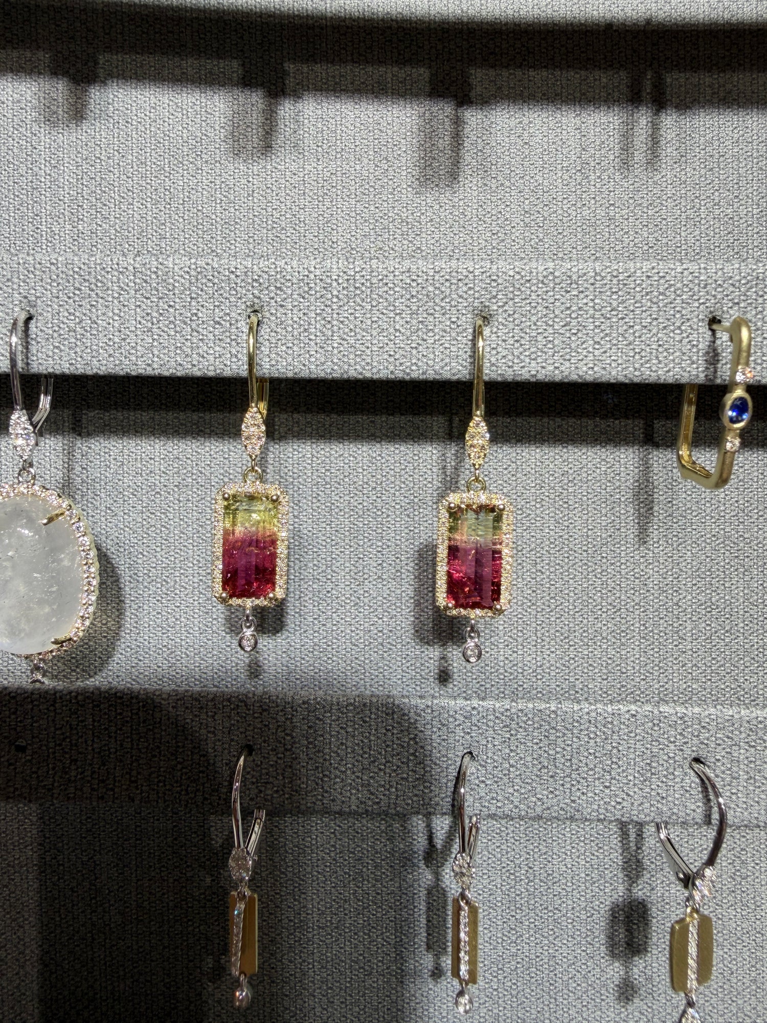 14k Yellow Gold Earrings With Tourmaline