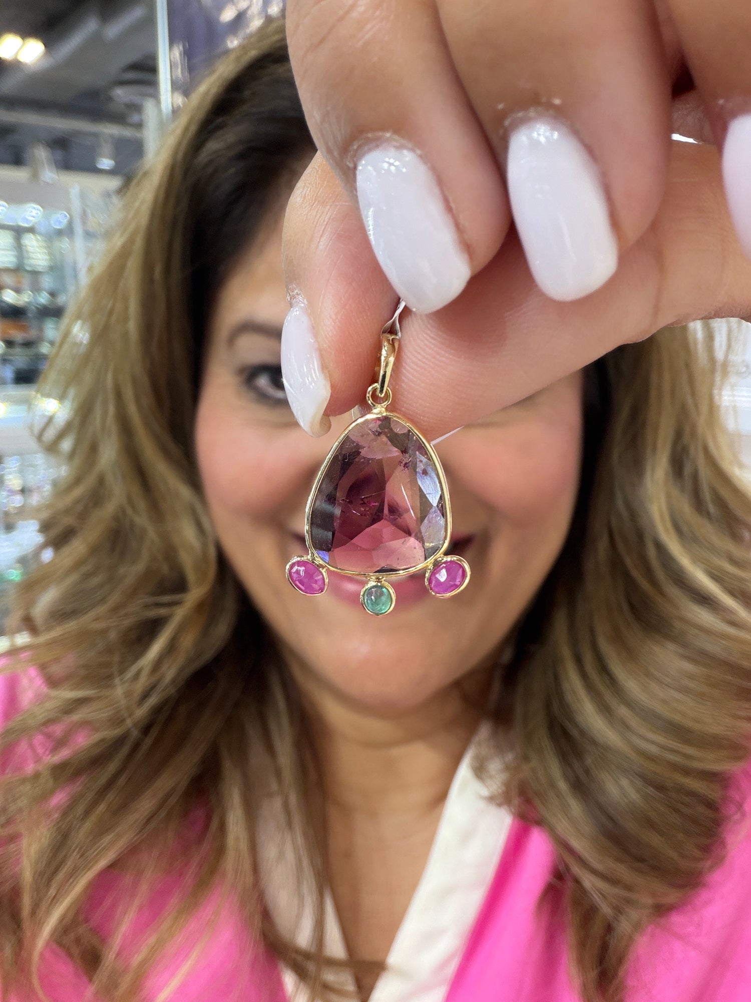 14k Yellow Gold Pendant With Tourmaline