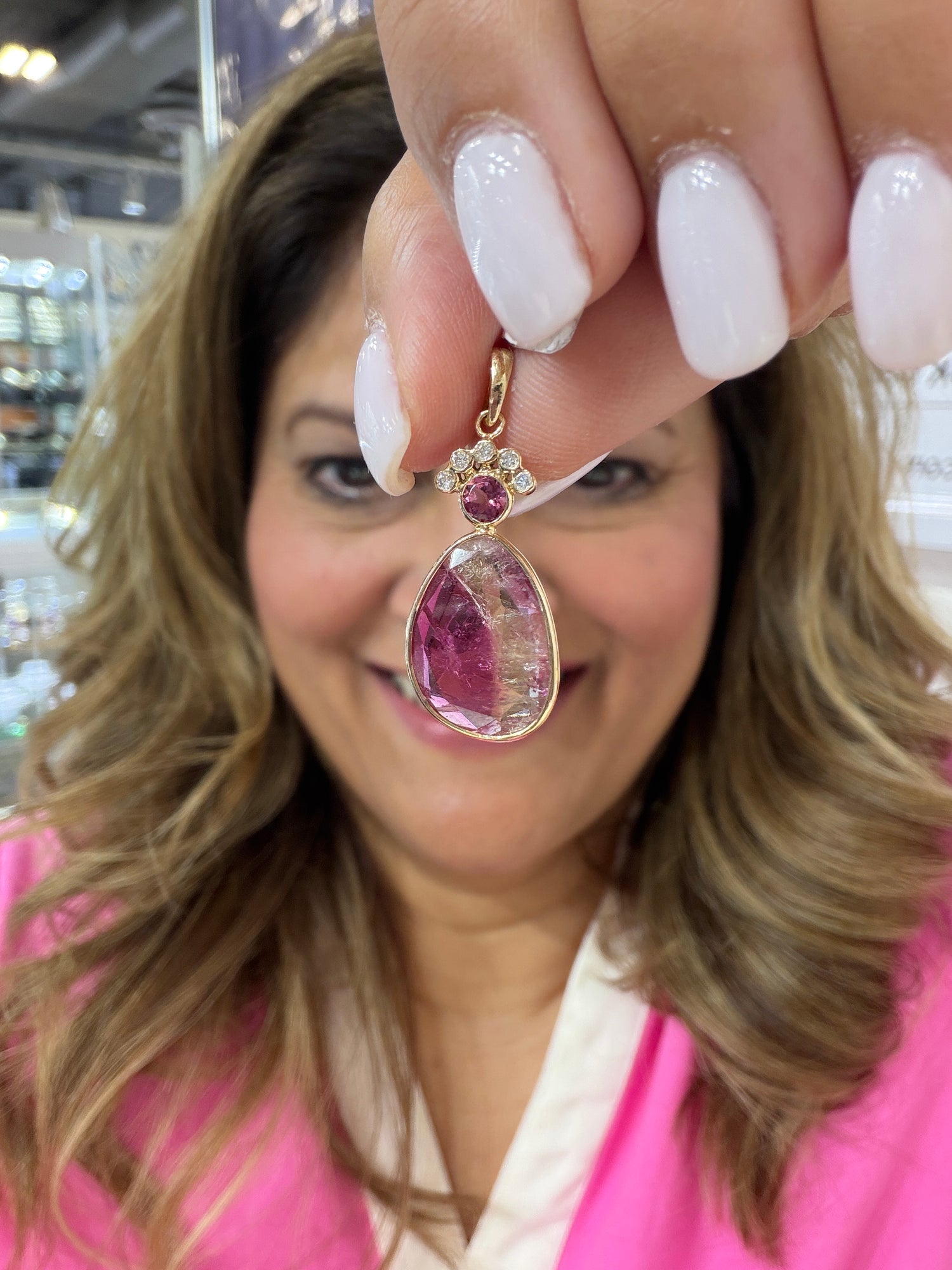 14k Yellow Gold Pendant With Tourmaline