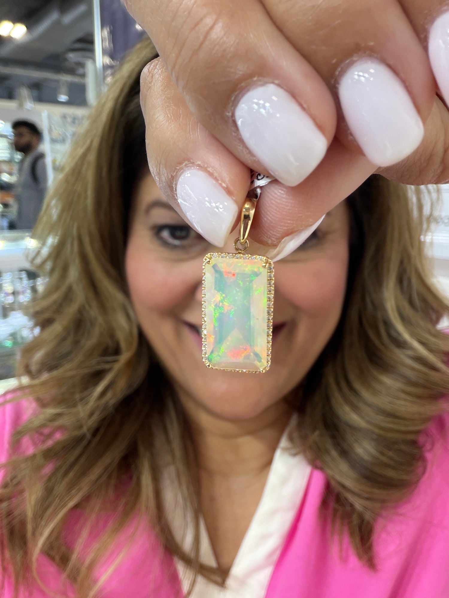14k Yellow Gold Pendant With Ethiopian Opal