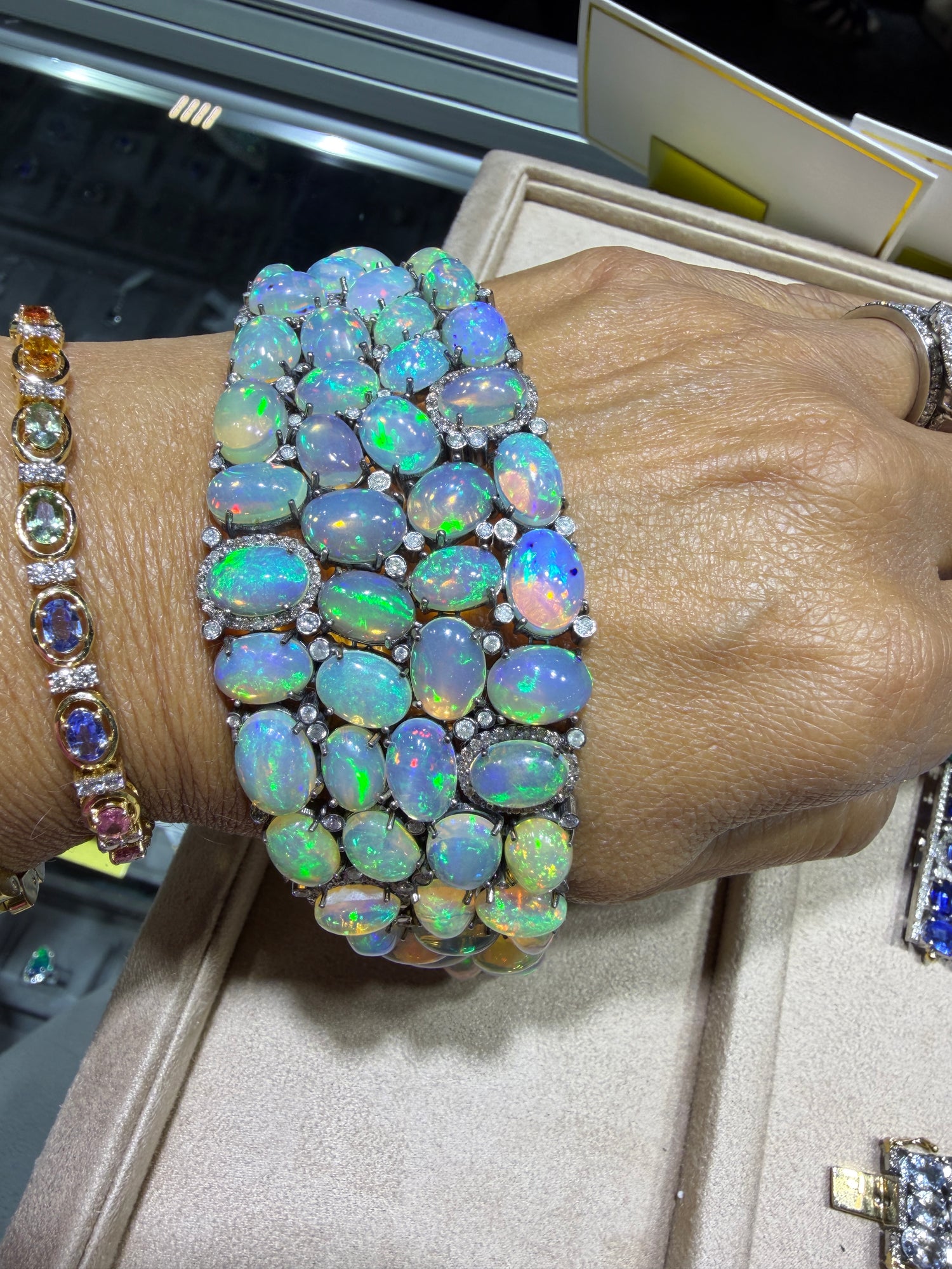 Sterling Silver Bracelet With Ethiopian Opal