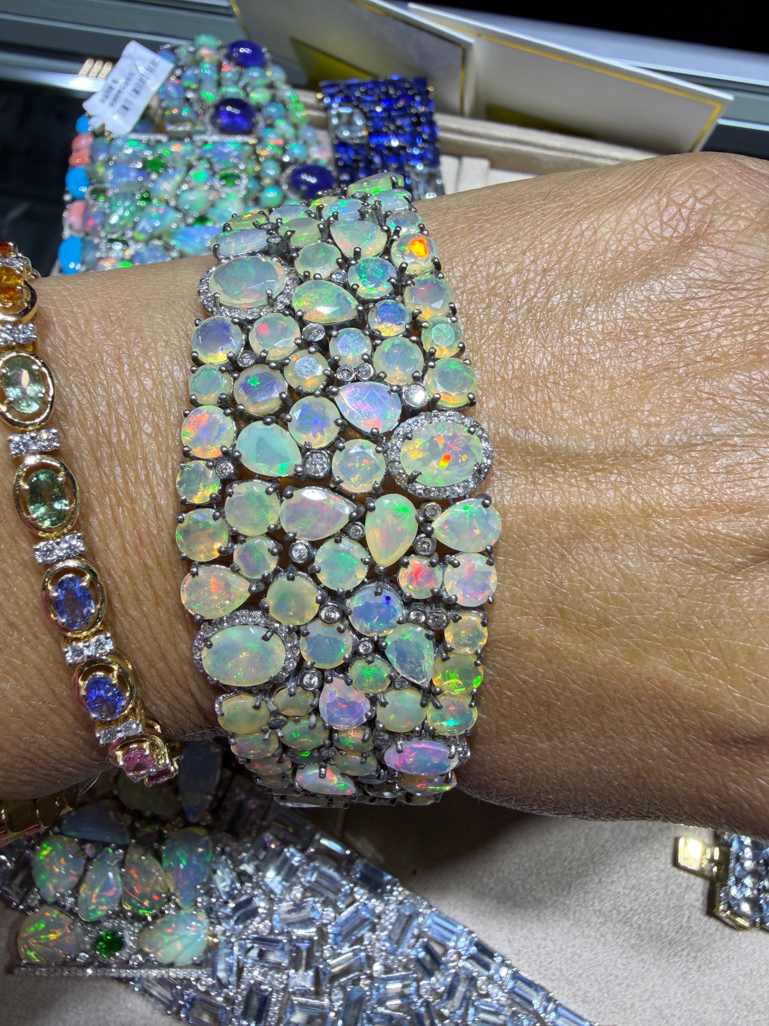 Sterling Silver Bracelet With Ethiopian Opal