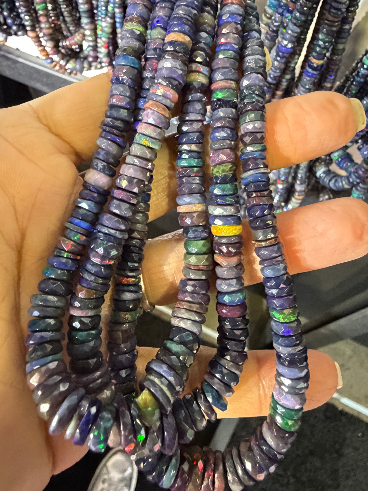 Black Opal Beads 16 inches