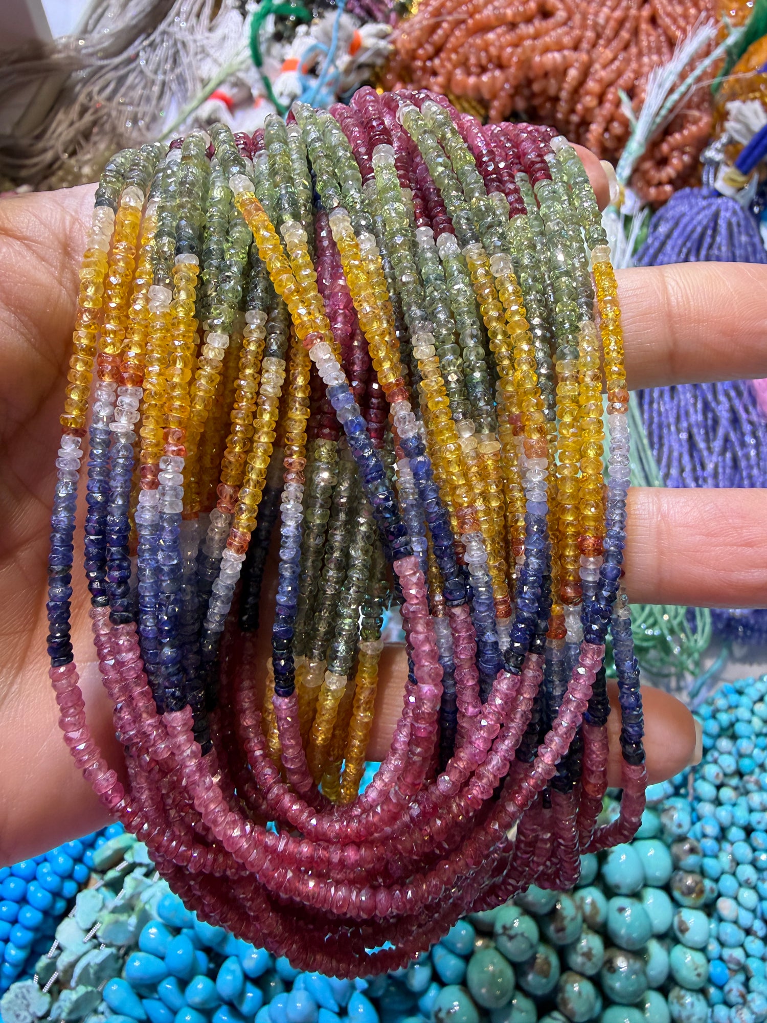 Sapphire Custom Designed Beaded Necklace