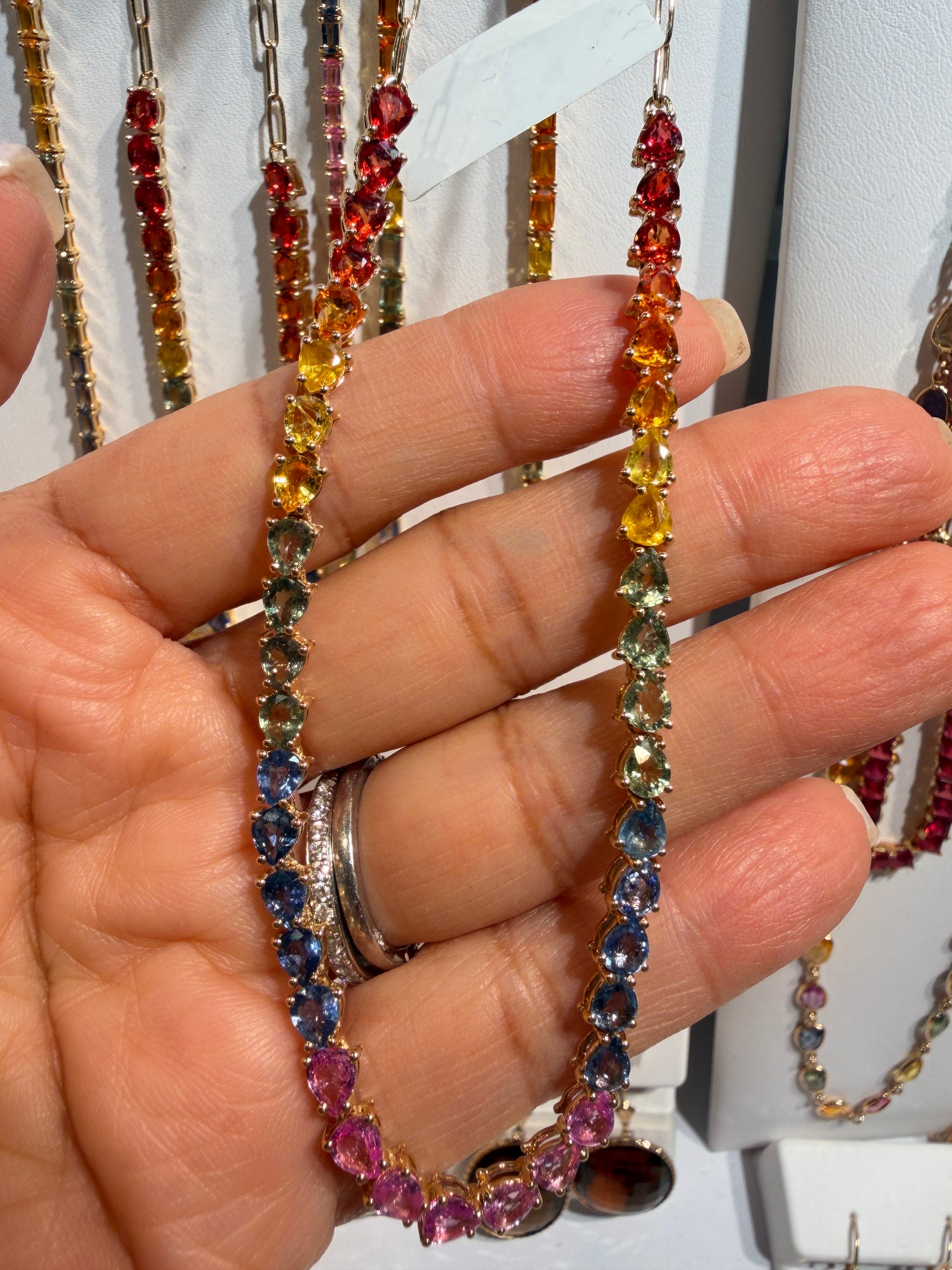 14k Yellow Gold Necklace With Sapphire