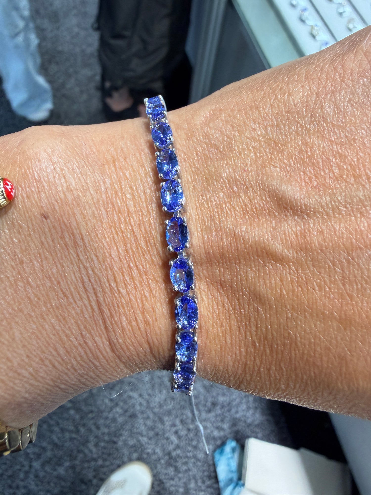 Sterling Silver Bracelet With Tanzanite