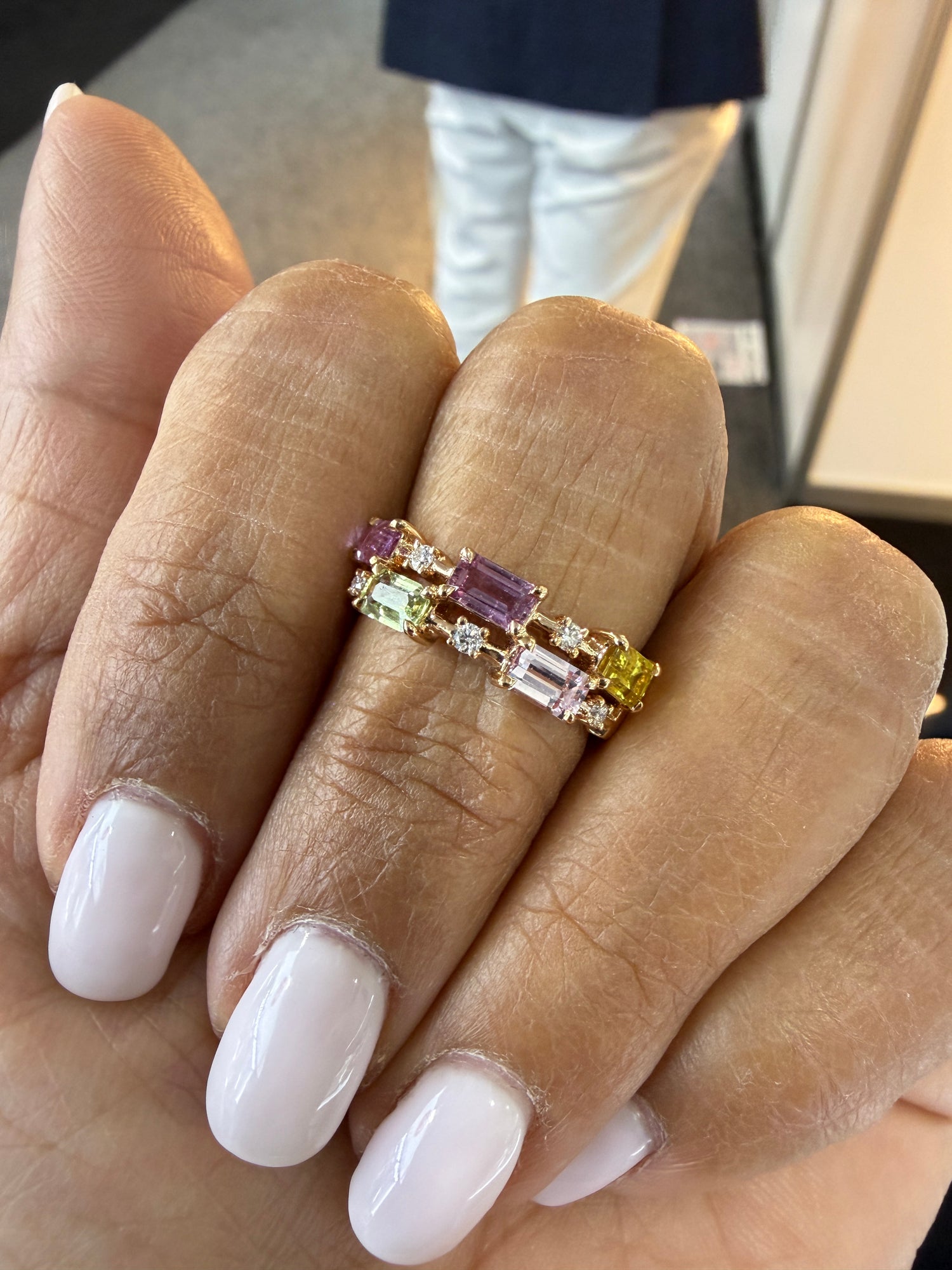 14k Rose Gold Ring With Sapphire Size 7