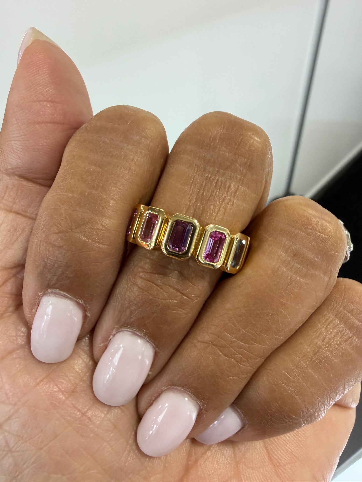 14k Yellow Gold Ring With Sapphire Size 7
