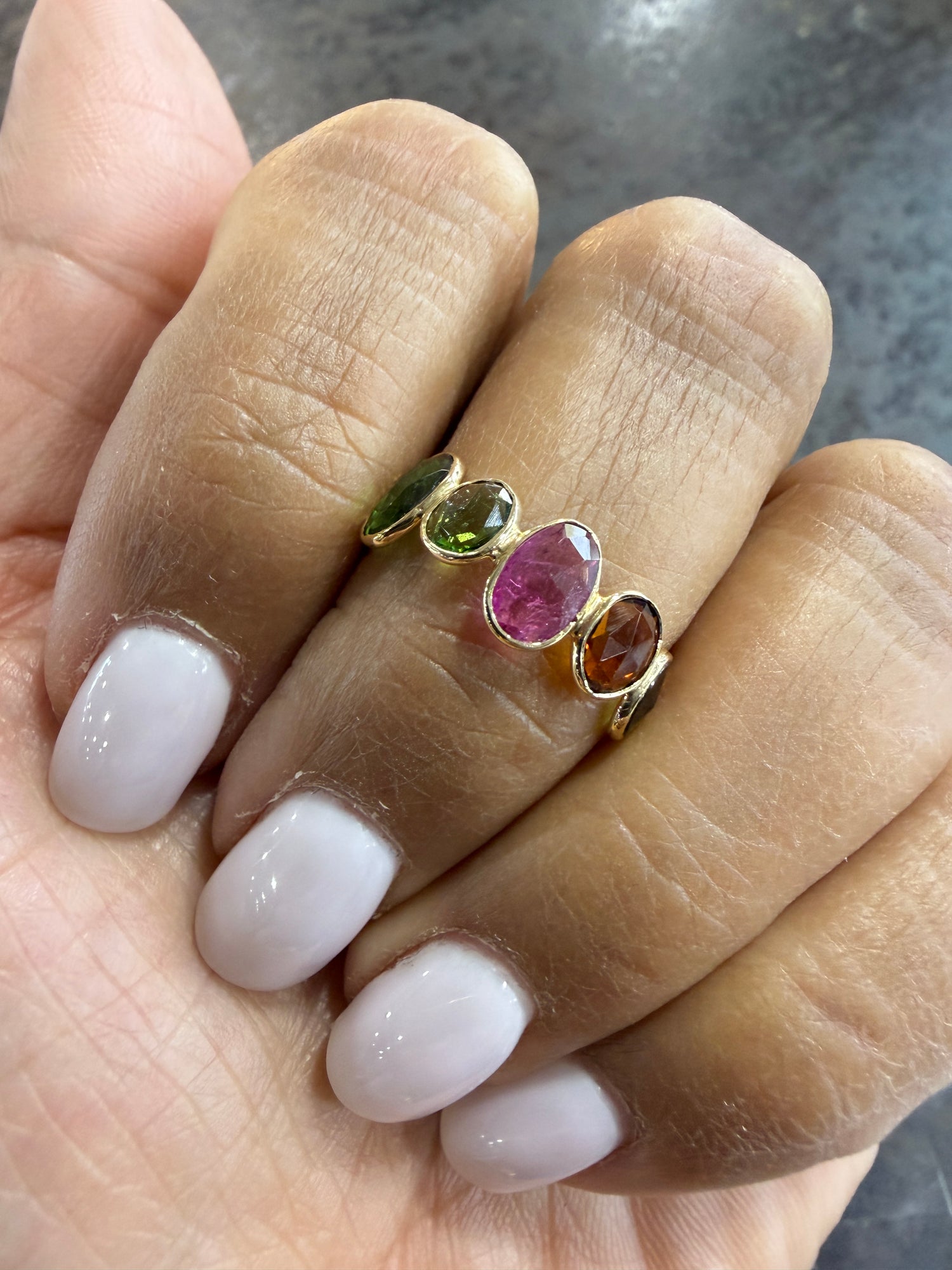 14k Yellow Gold Ring With Tourmaline Size 7