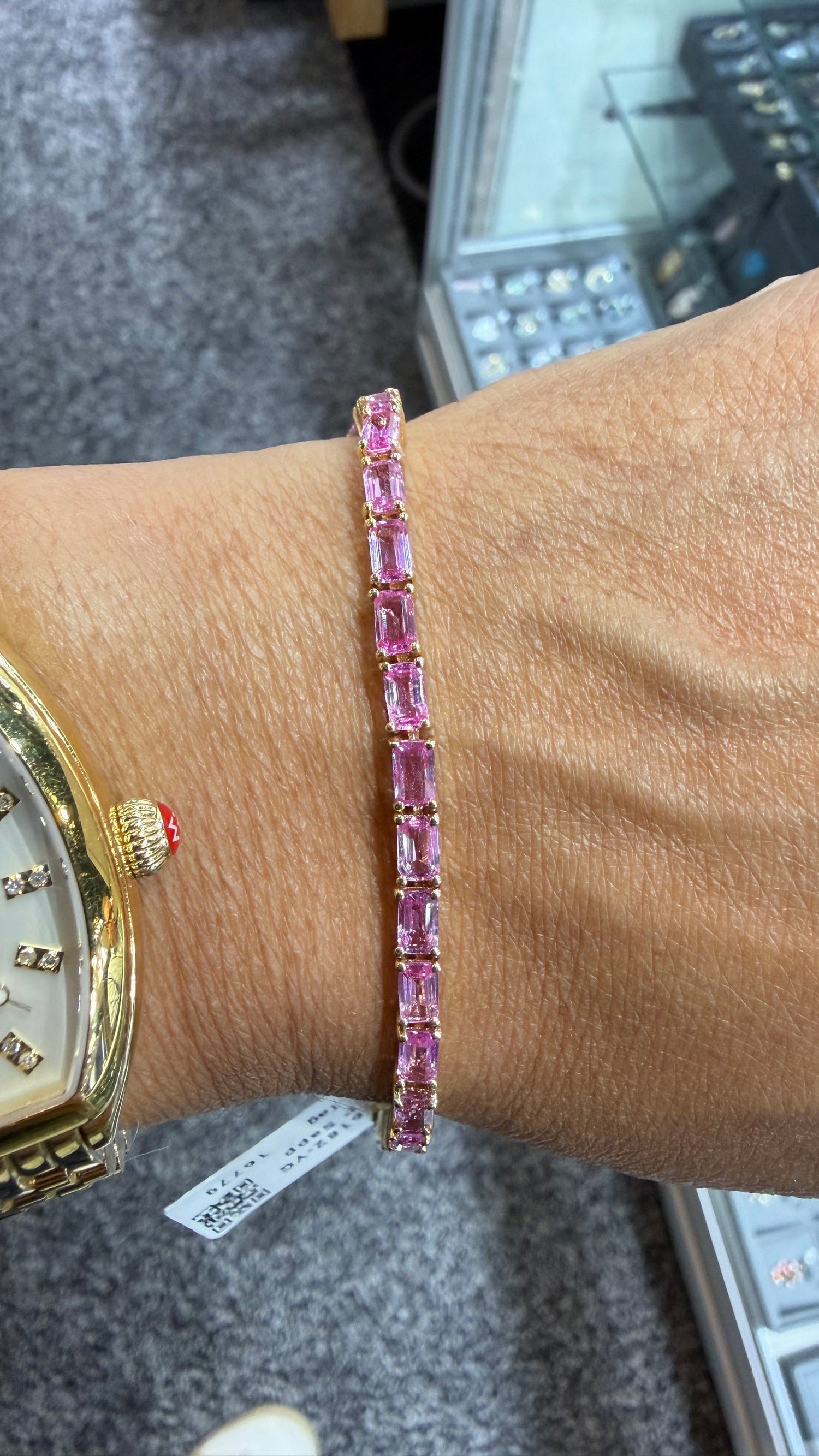 14k Yellow Gold Bracelet With Sapphire