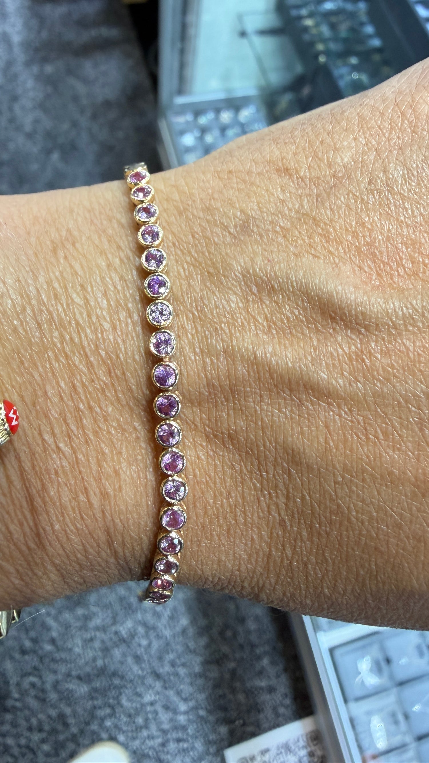 14k Yellow Gold Bracelet With Sapphire