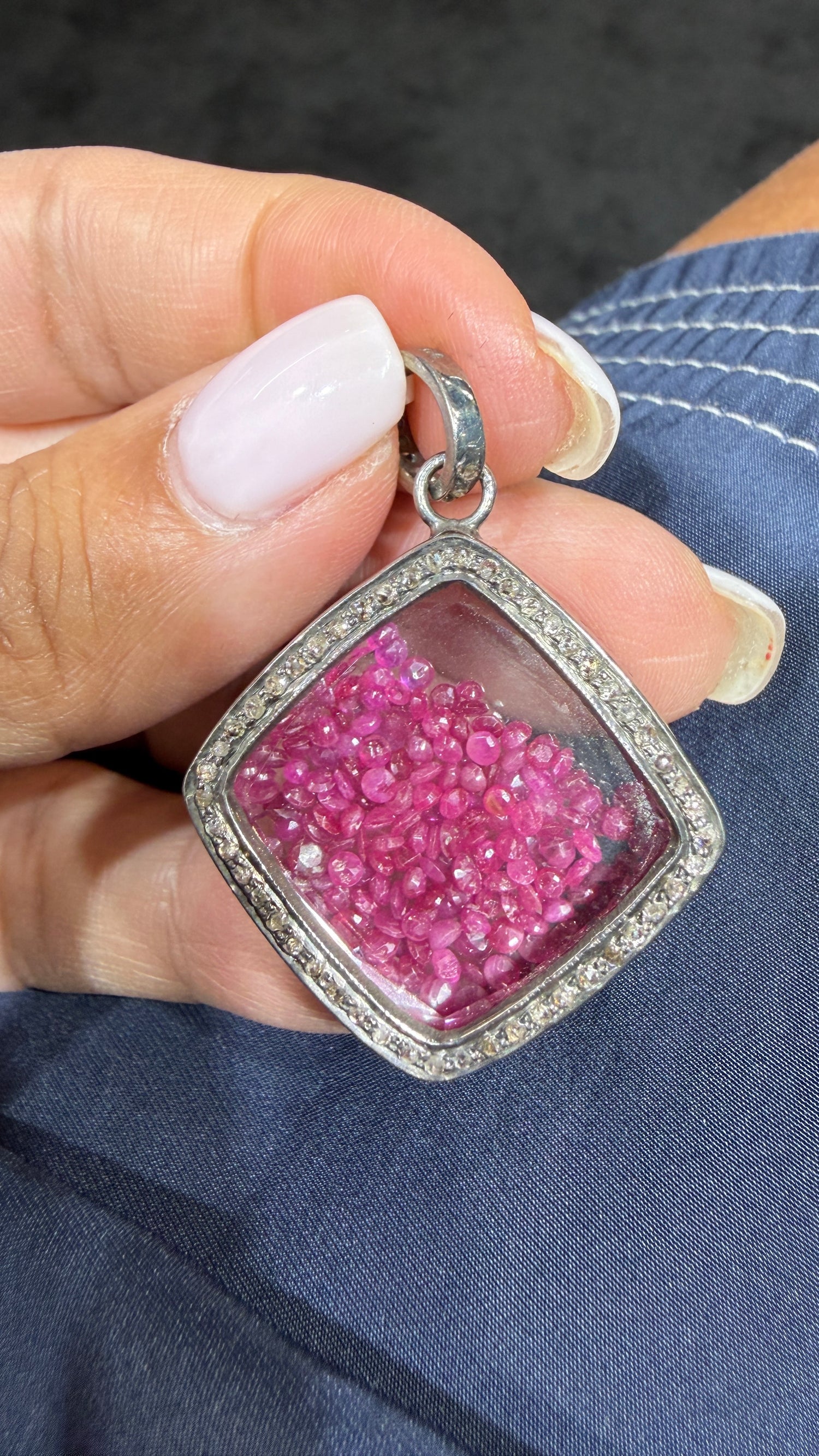 Sterling Silver Pendant With Ruby