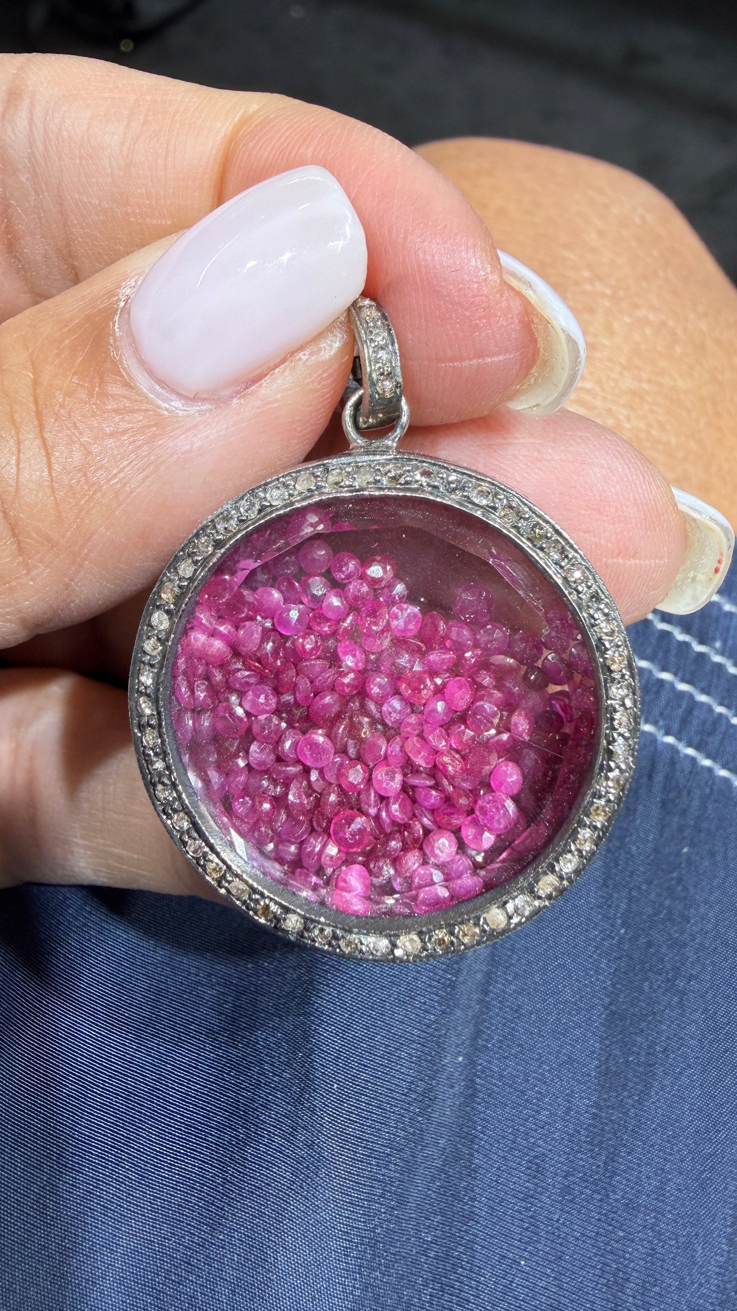 Sterling Silver Pendant With Ruby
