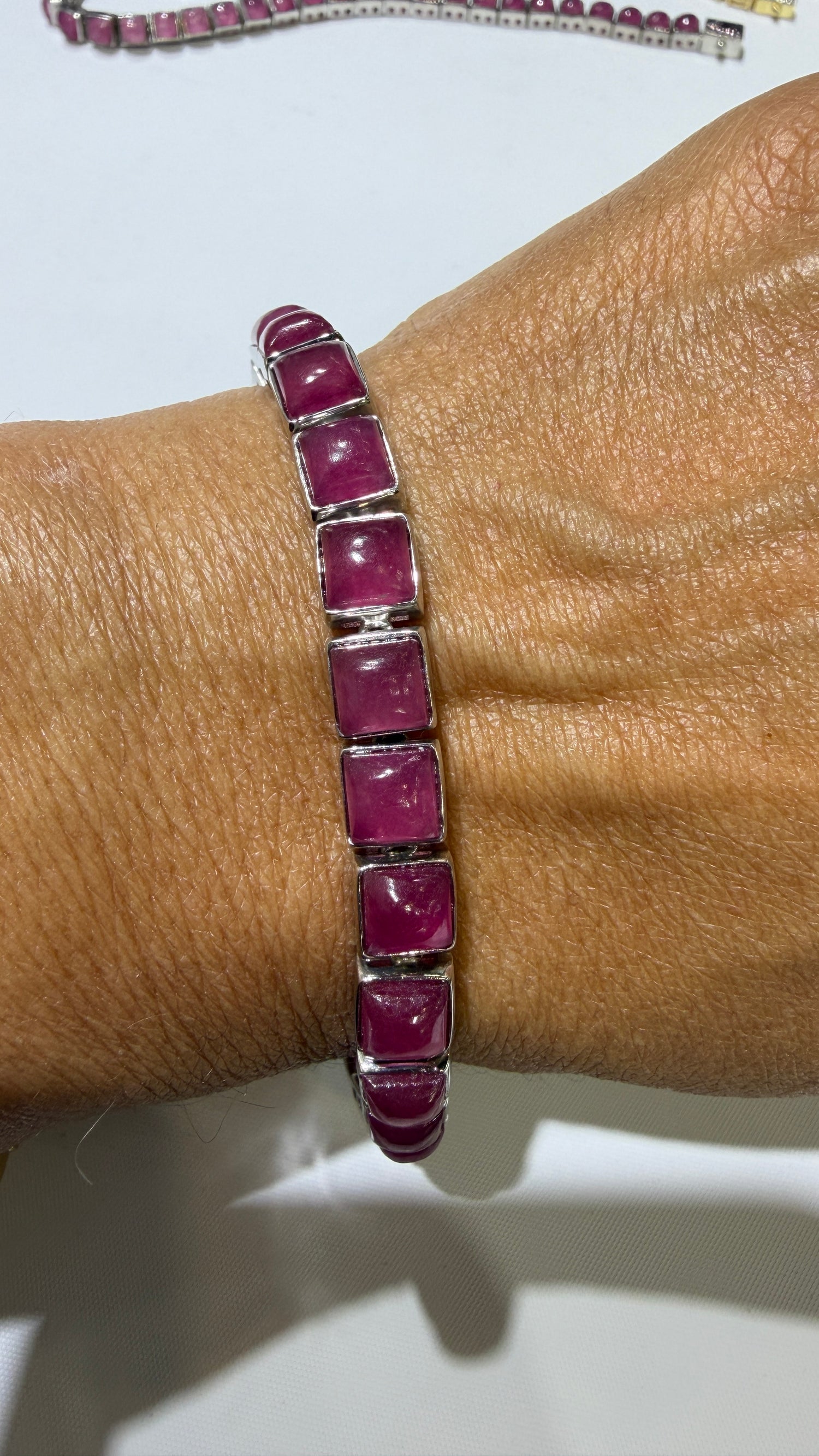 Sterling Silver Bracelet With Jade