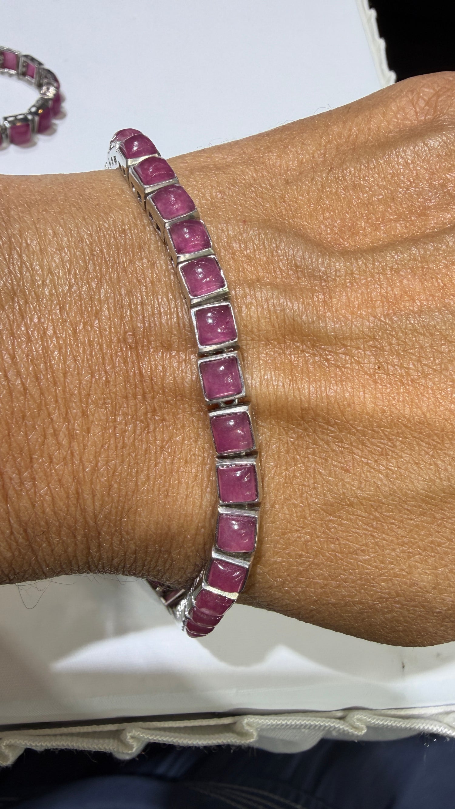 Sterling Silver Bracelet With Jade