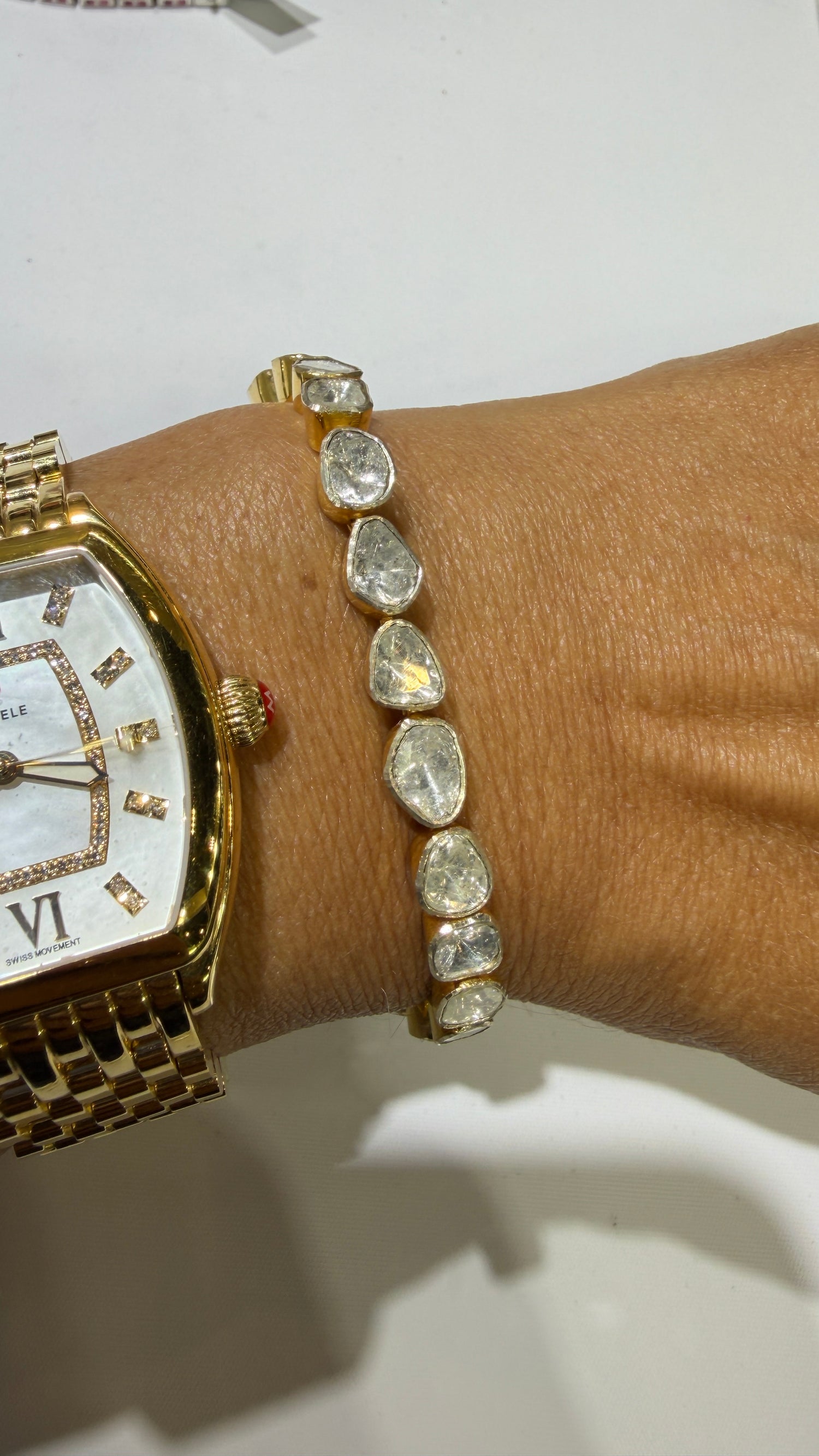 Gold Vermeil Bracelet With Diamond