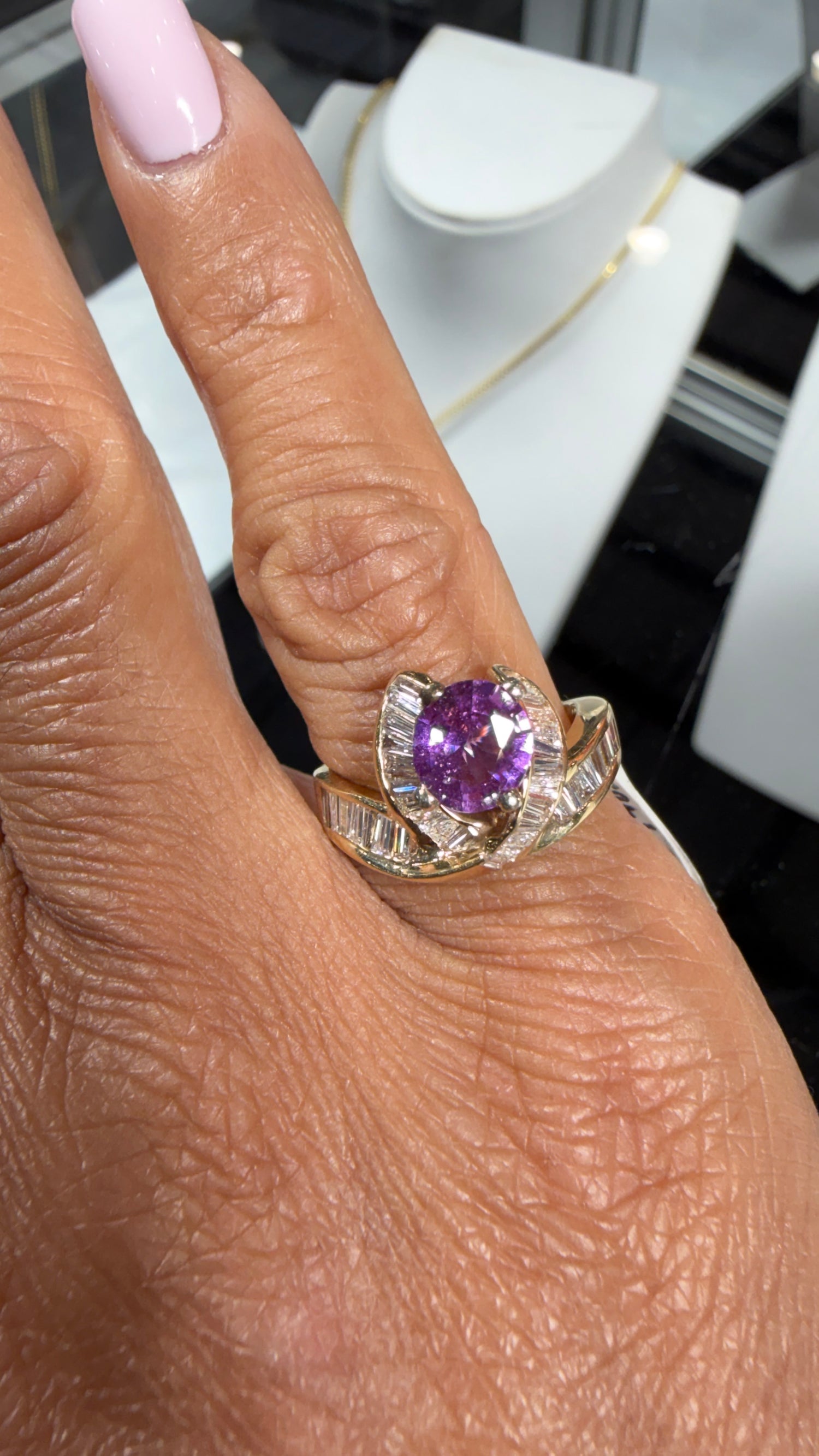 14k Yellow Gold Ring With Sapphire Size 6