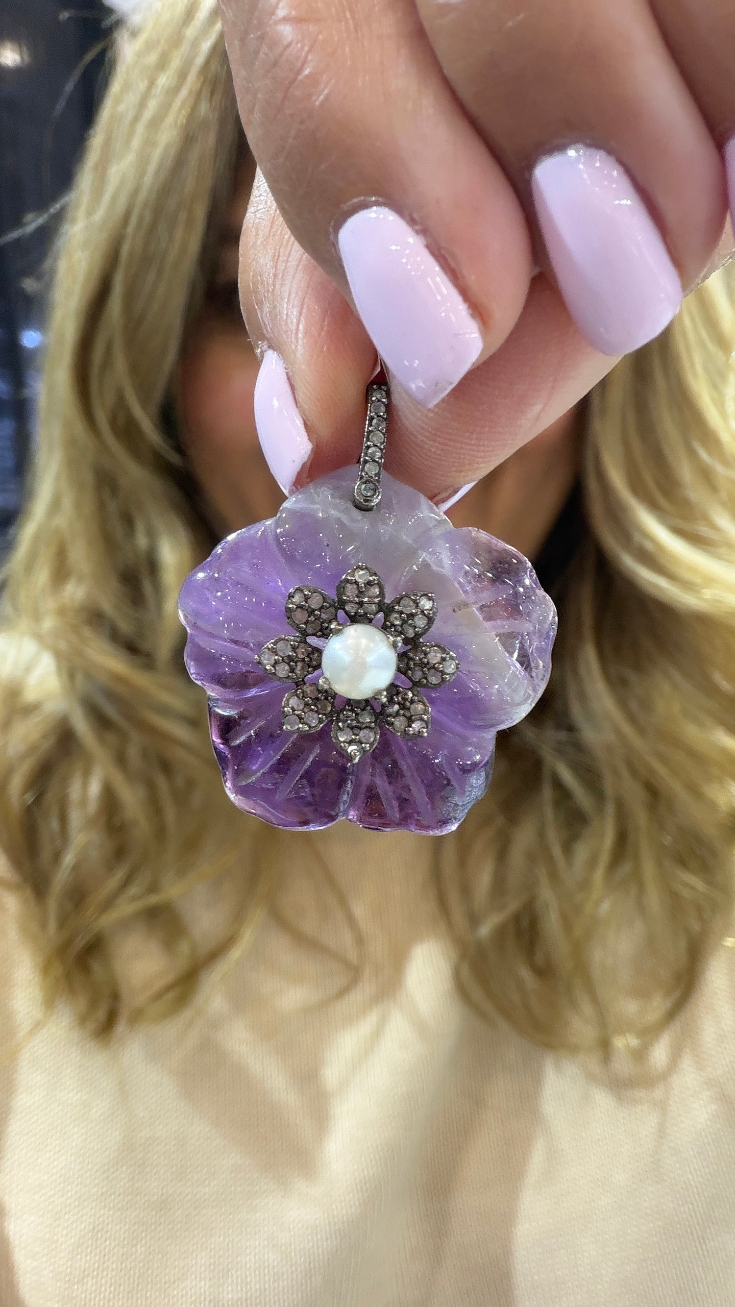 Sterling Silver Pendant With Amethyst