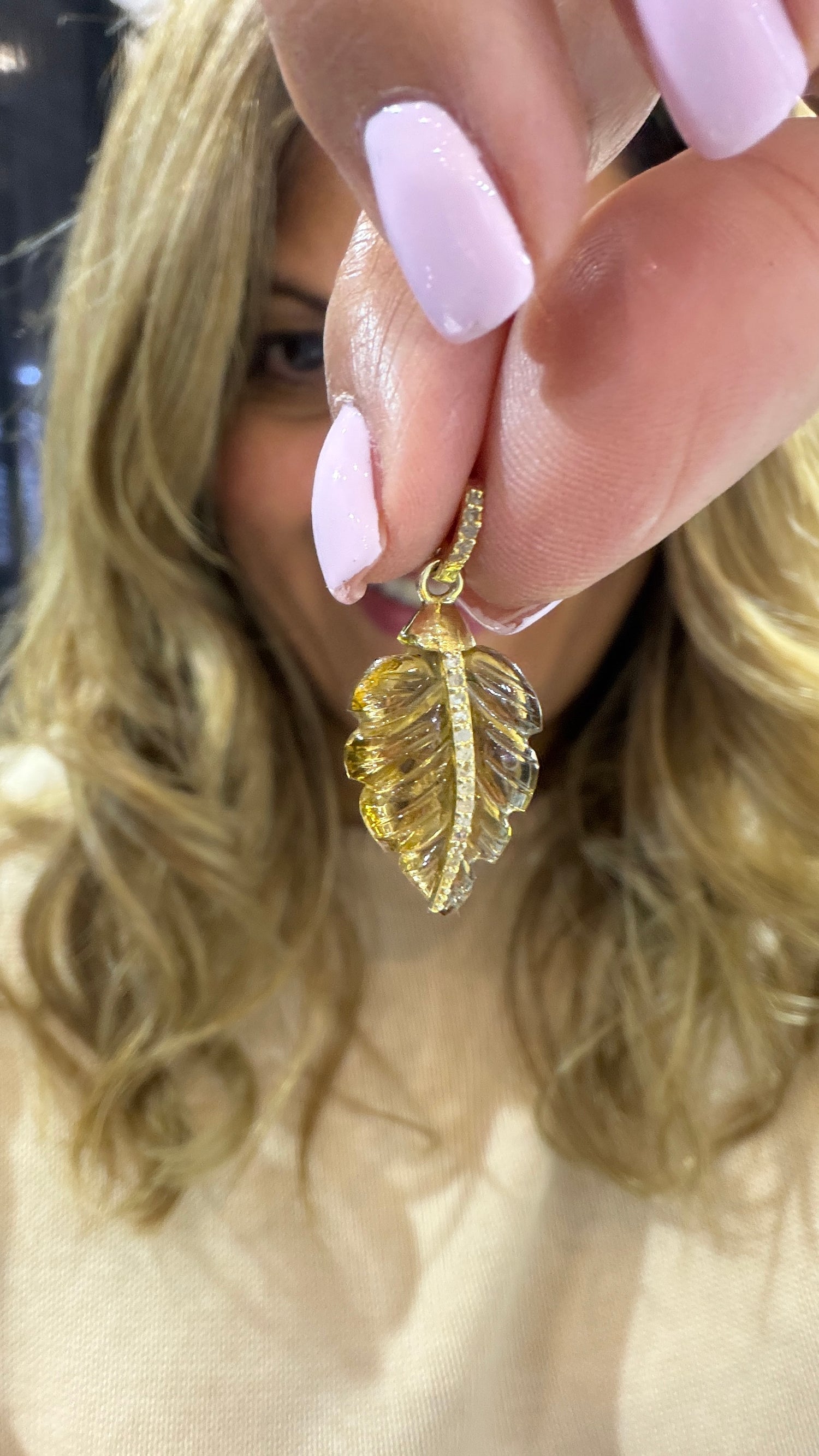 Gold Vermeil Pendant With Citrine