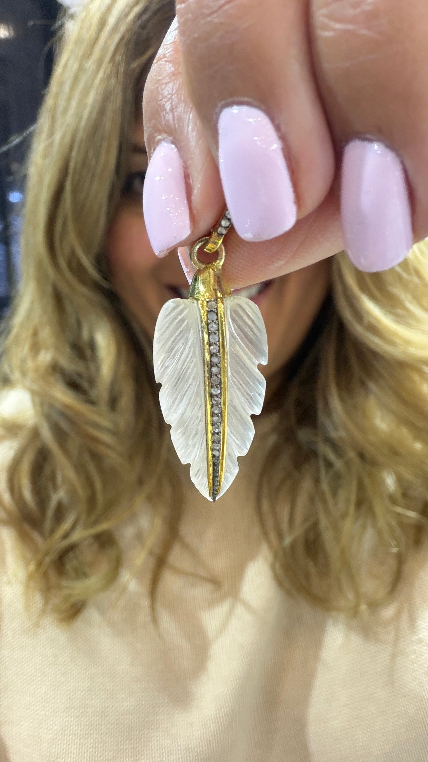 Gold Vermeil Pendant With Quartz