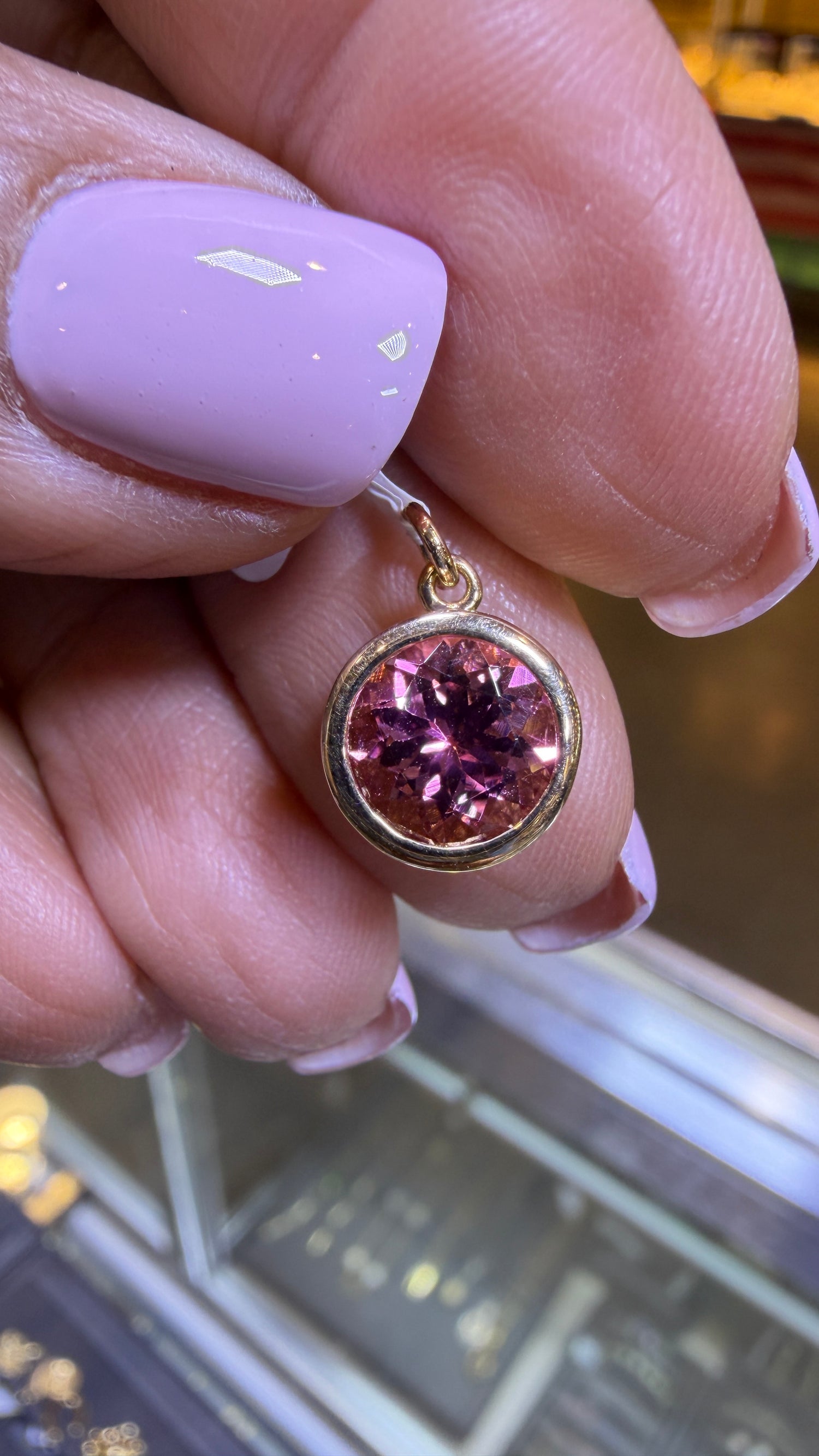14k Yellow Gold Pendant With Tourmaline