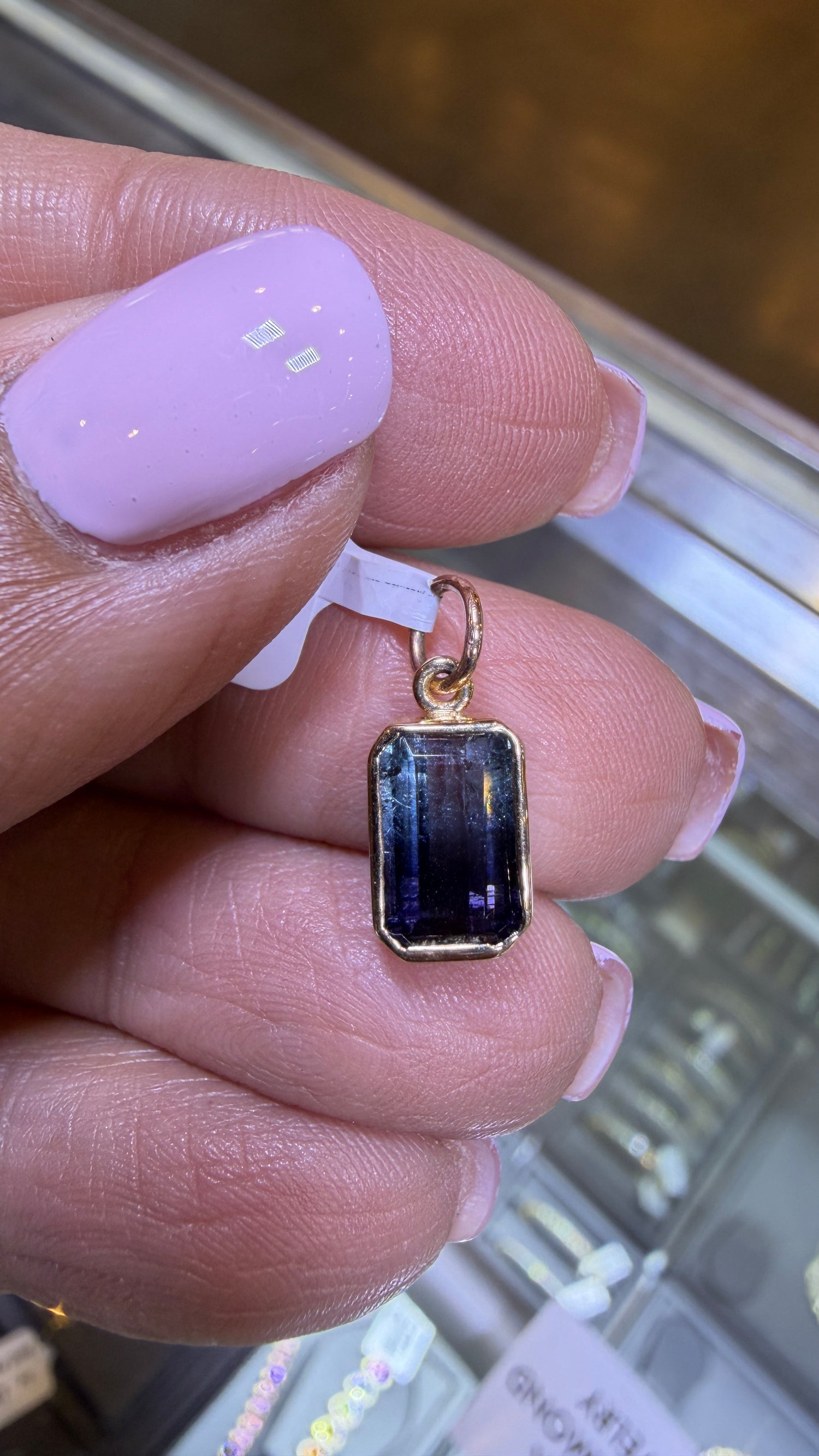 14k Yellow Gold Pendant With Tourmaline