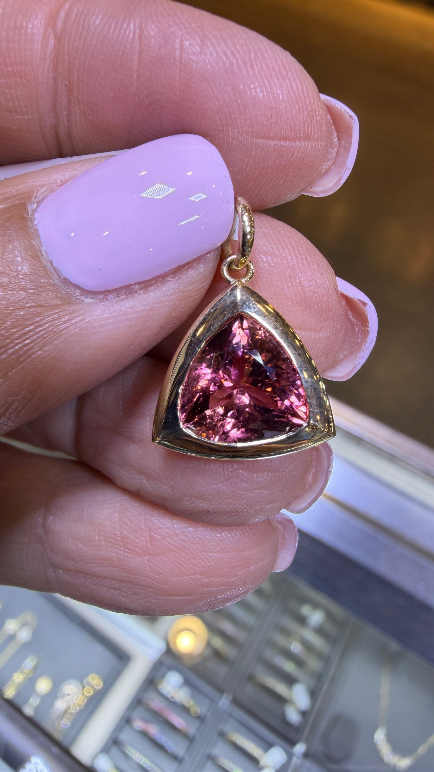 14k Yellow Gold Pendant With Tourmaline